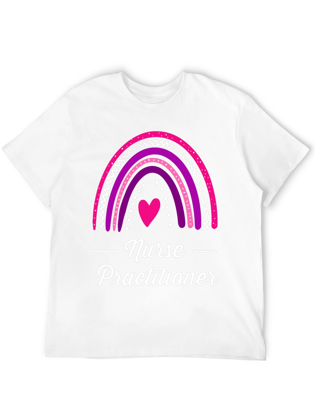 Black Nurse Practitioner Rainbow Heart T-Shirt view 12