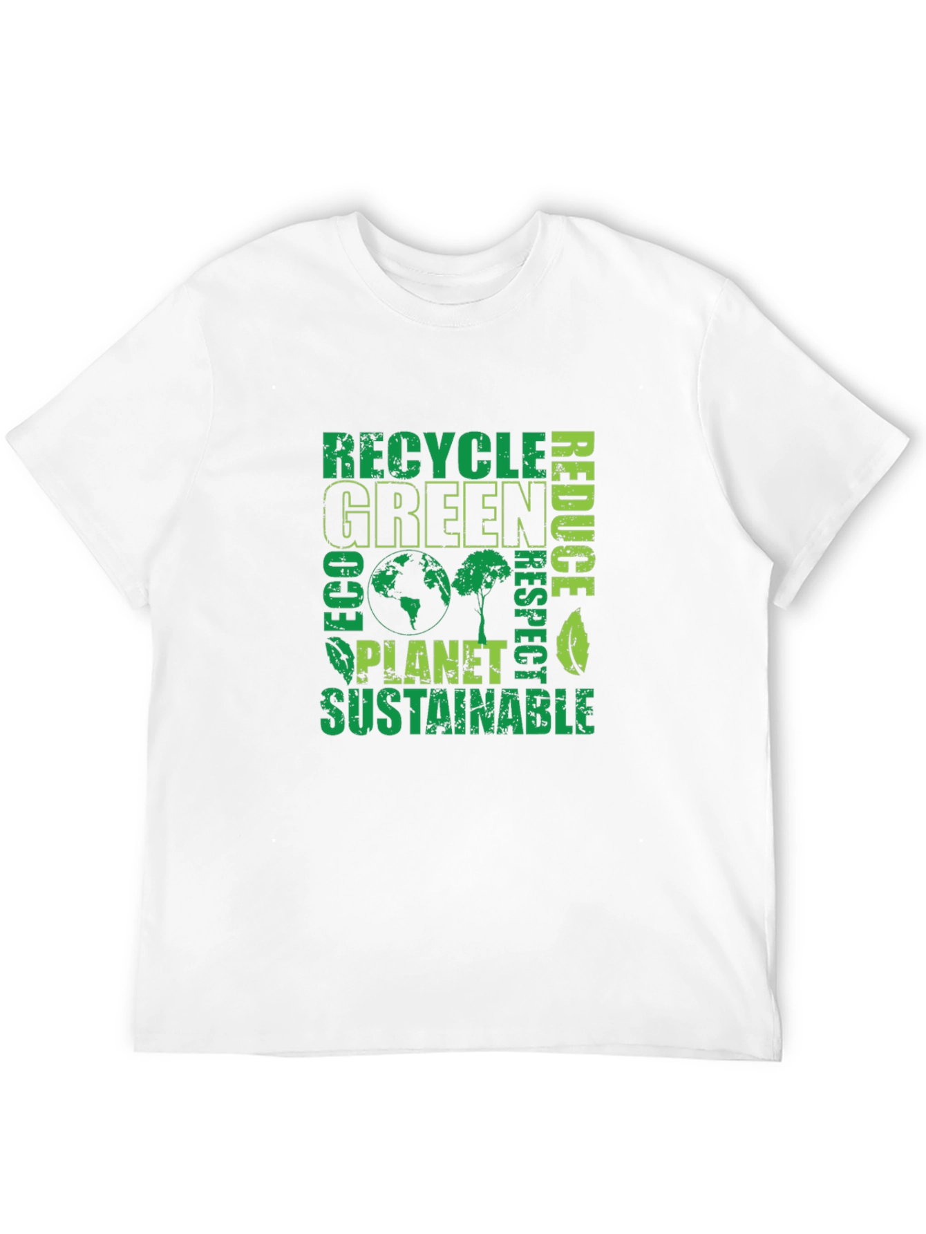 Black Eco-Friendly Green Planet T-Shirt view 12