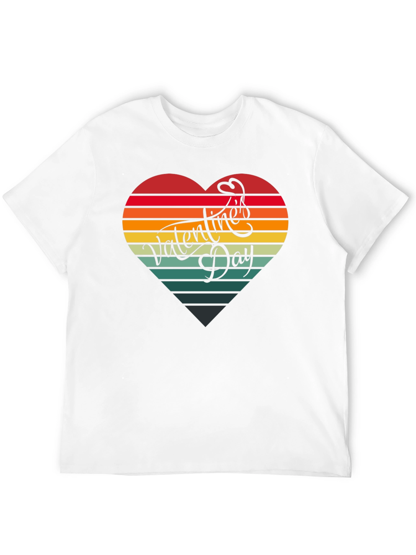 Black Valentine's Day Heart Graphic Tee view 12