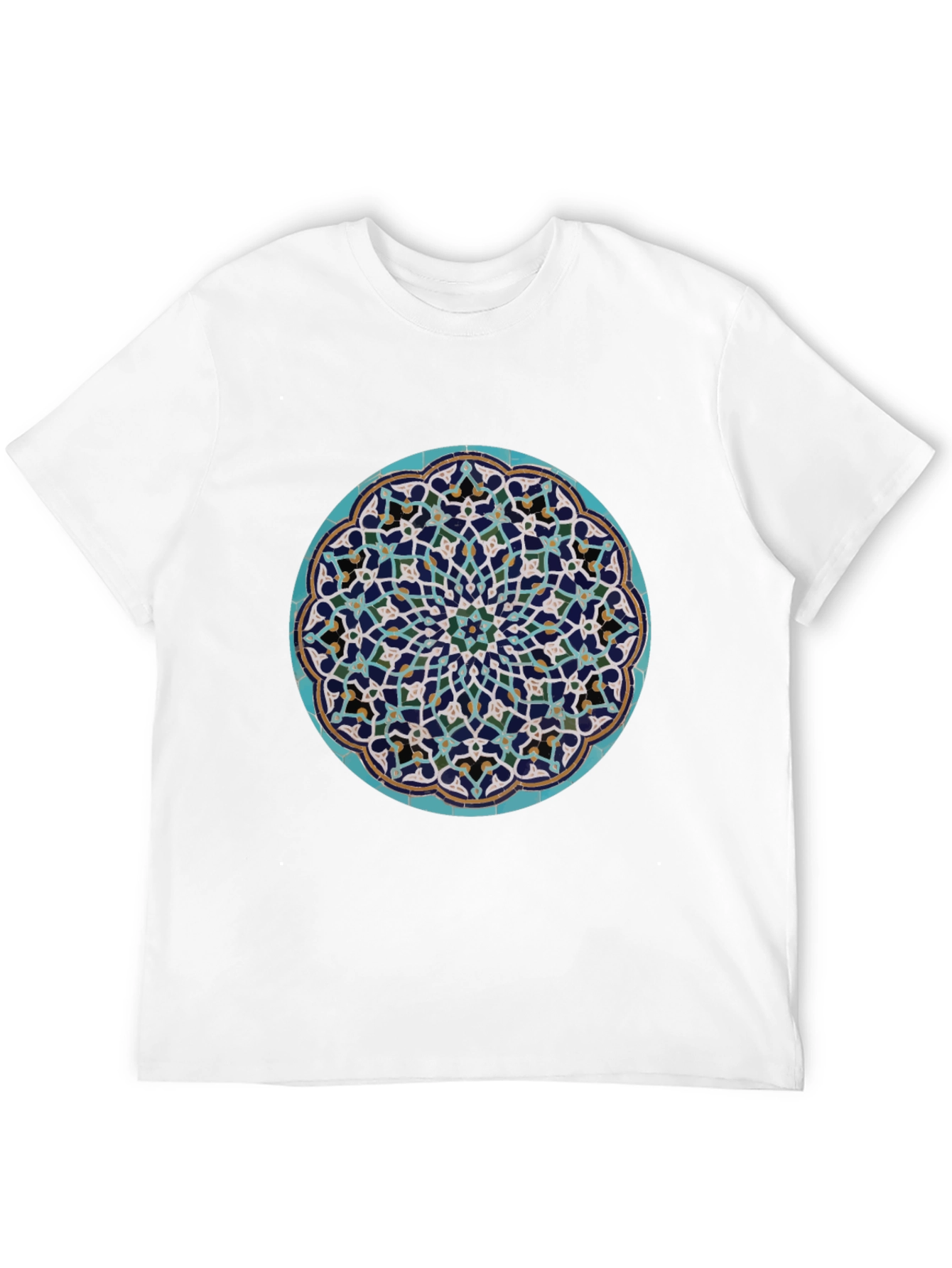 Black Geometric Medallion T-Shirt view 12