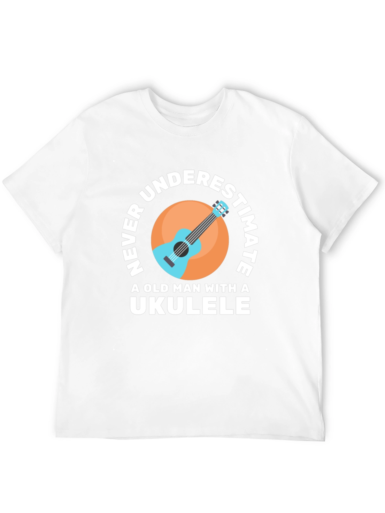 Black Never Underestimate Ukulele T-Shirt view 12
