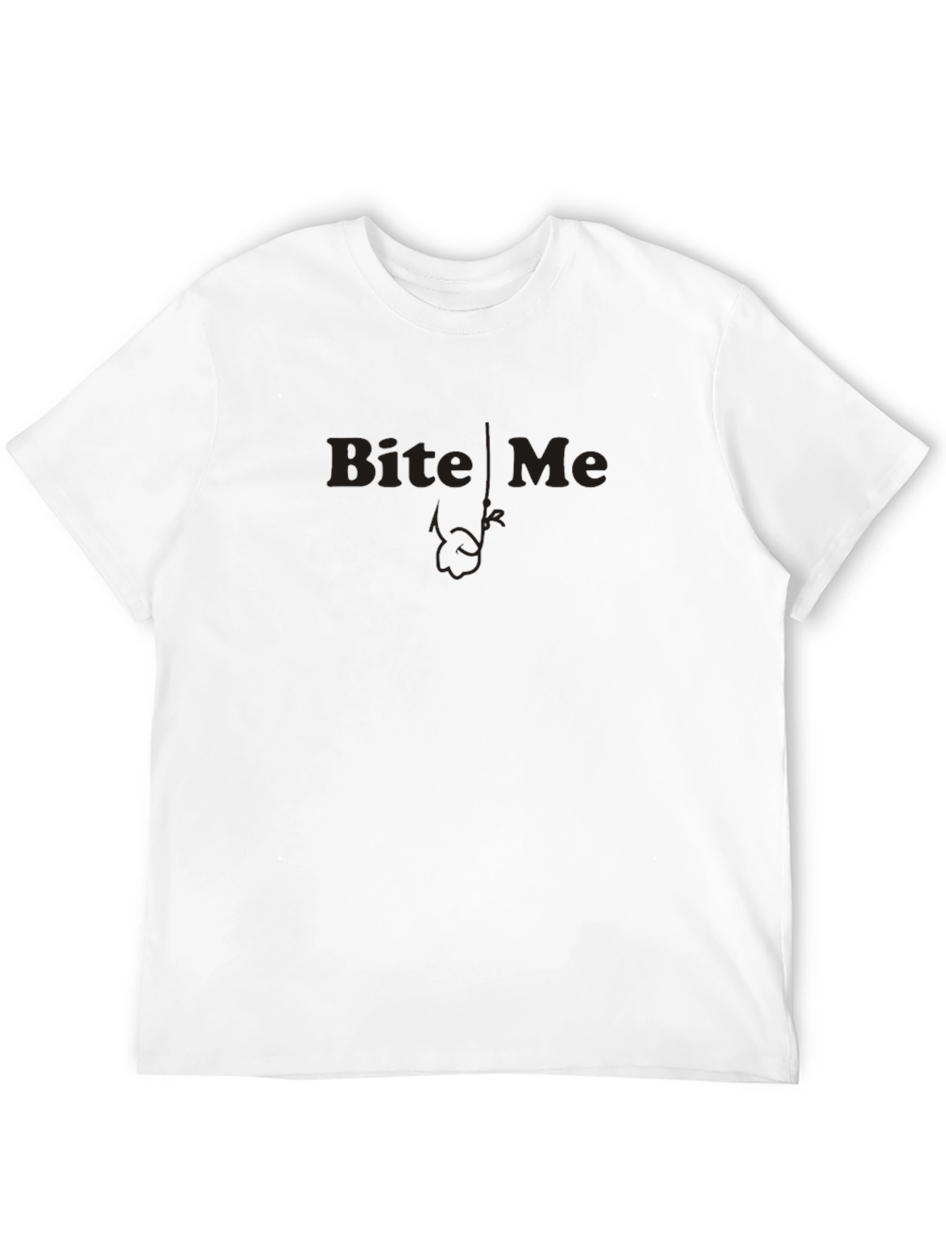 Black Bite Me Graphic Print Black T-Shirt view 12