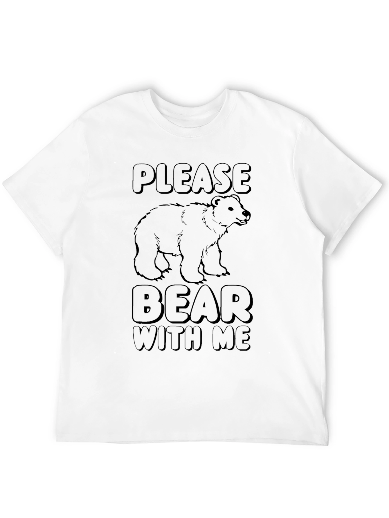 Please Bear With Me Graphic T-Shirt - Black - 12