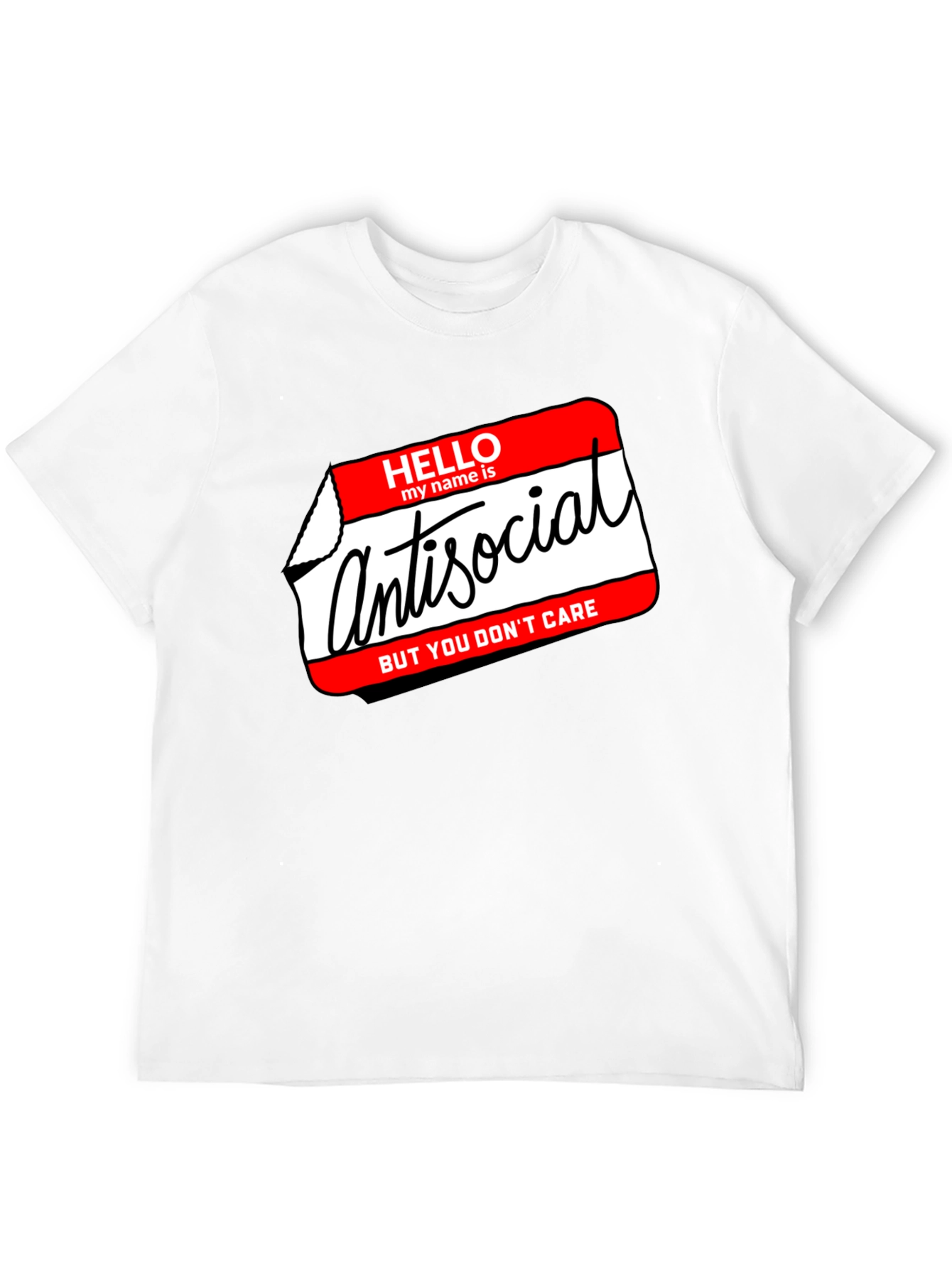 Black Antisocial Graphic T-Shirt - Hello My Name Is view 12