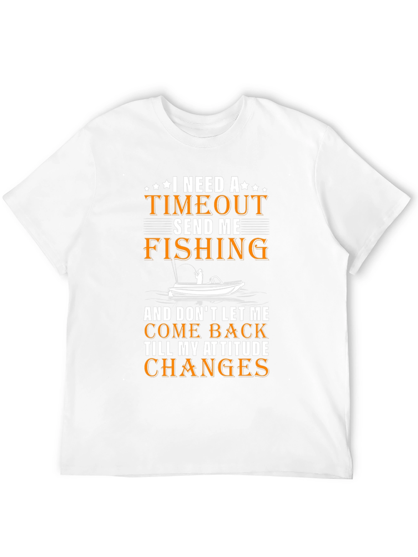 Black Timeout Send Me Fishing Graphic Tee view 12