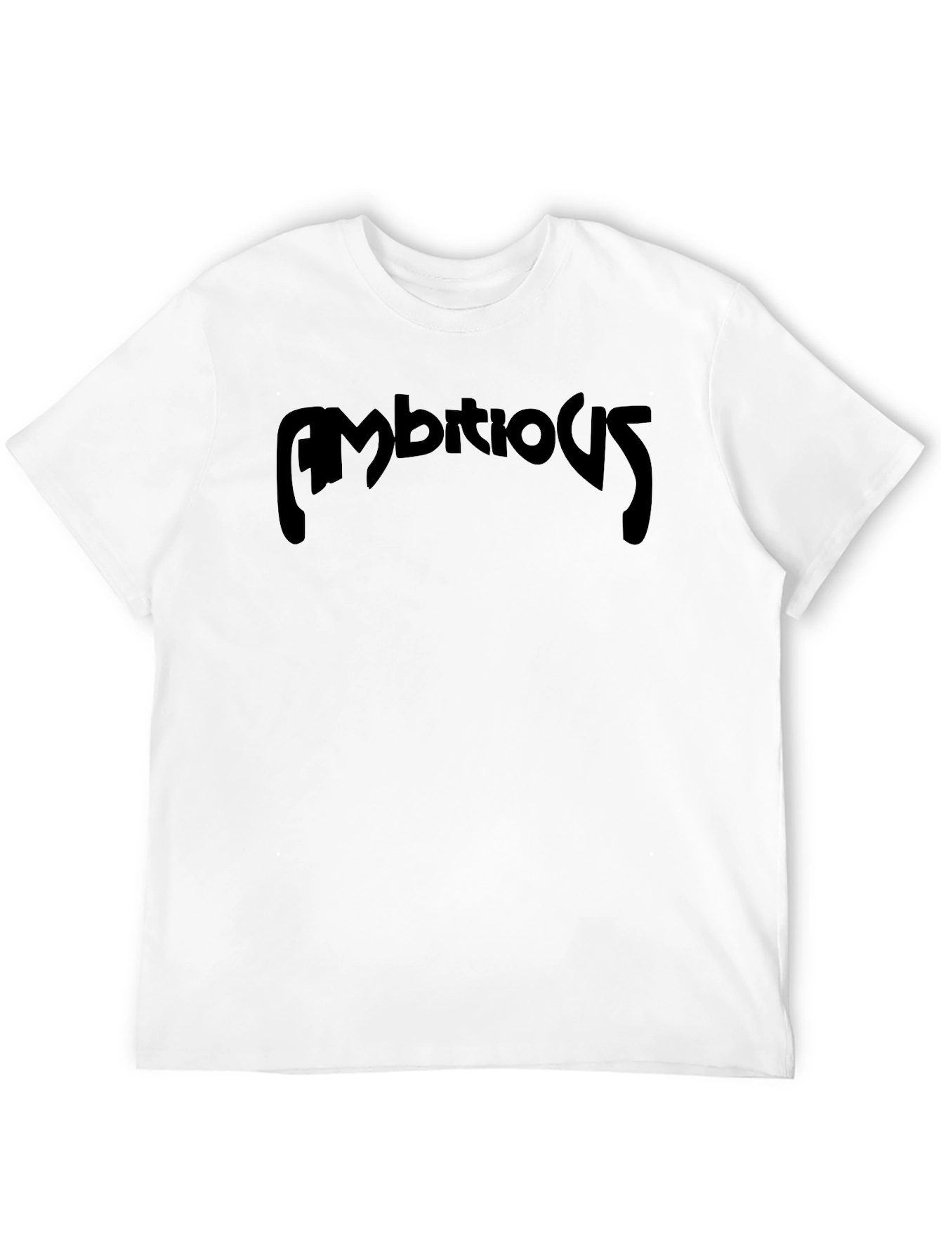 Black Ambitious Graphic Print Black T-Shirt view 12