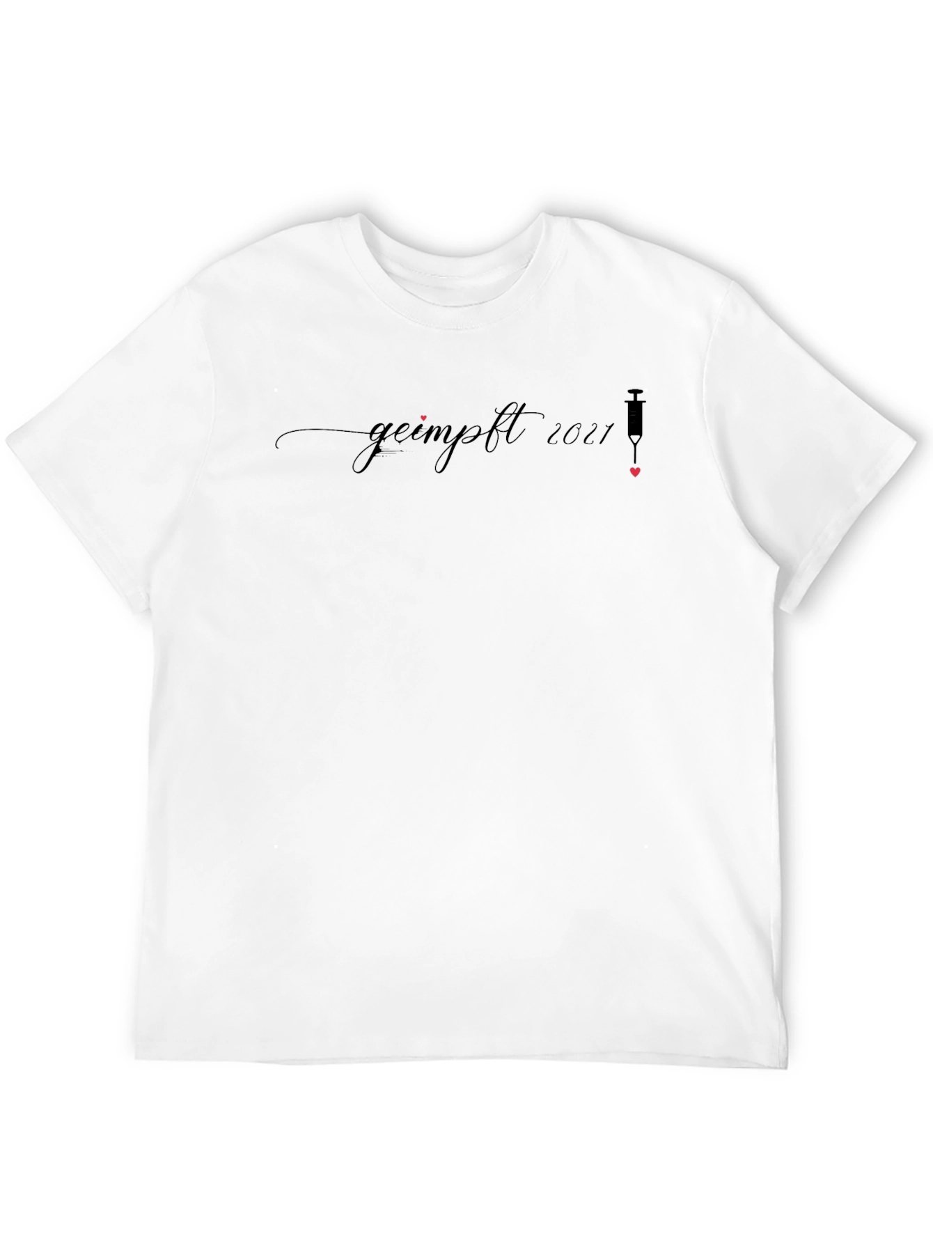 Vaccinated 2021 Black T-Shirt - 12