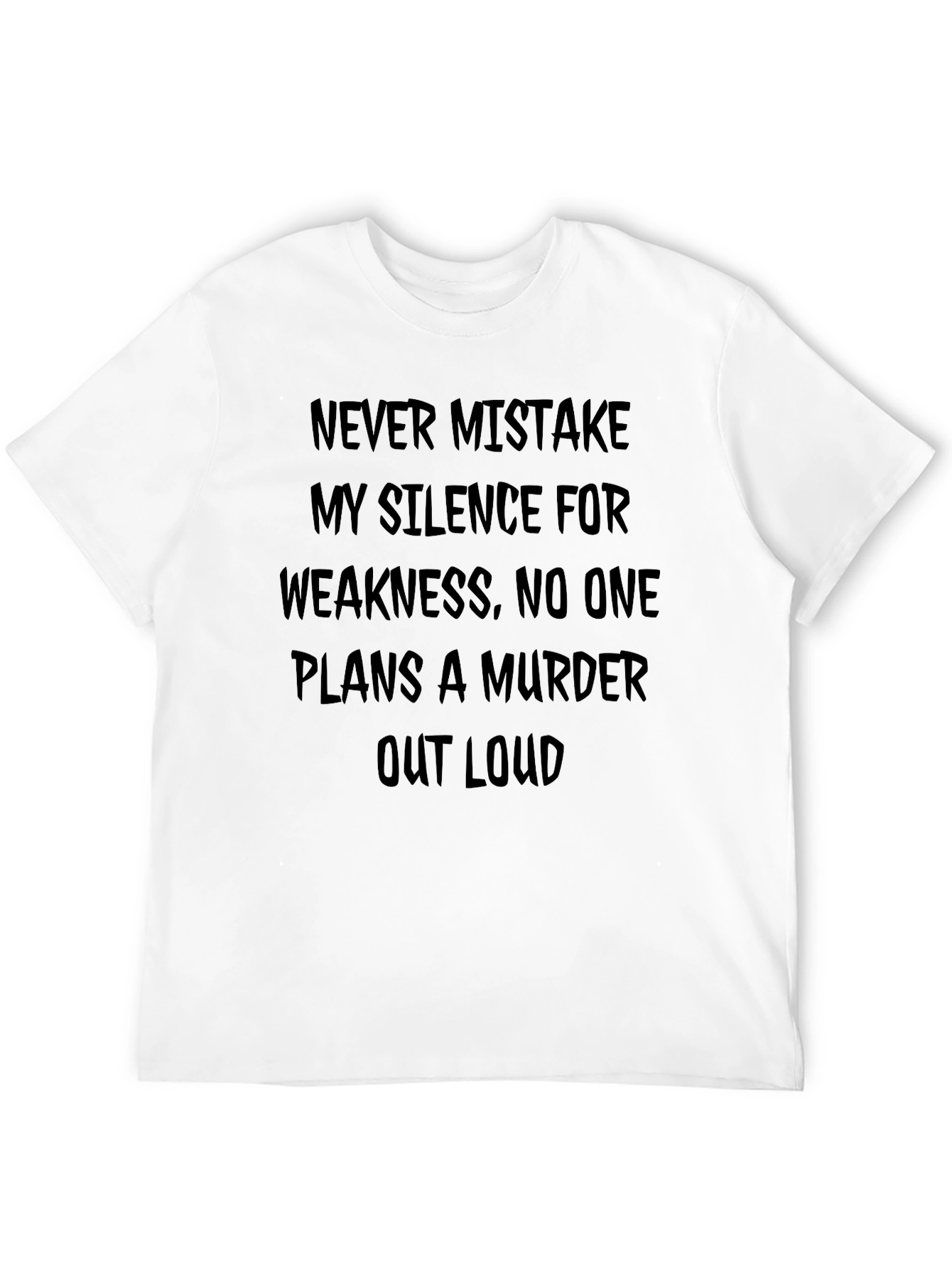 Black Silence and Weakness T-Shirt view 12
