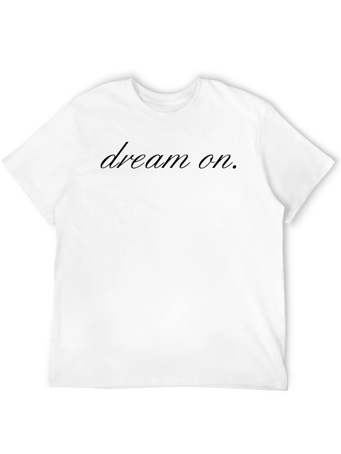 Black Dream On Graphic Tee - Black Cotton T-Shirt view 12
