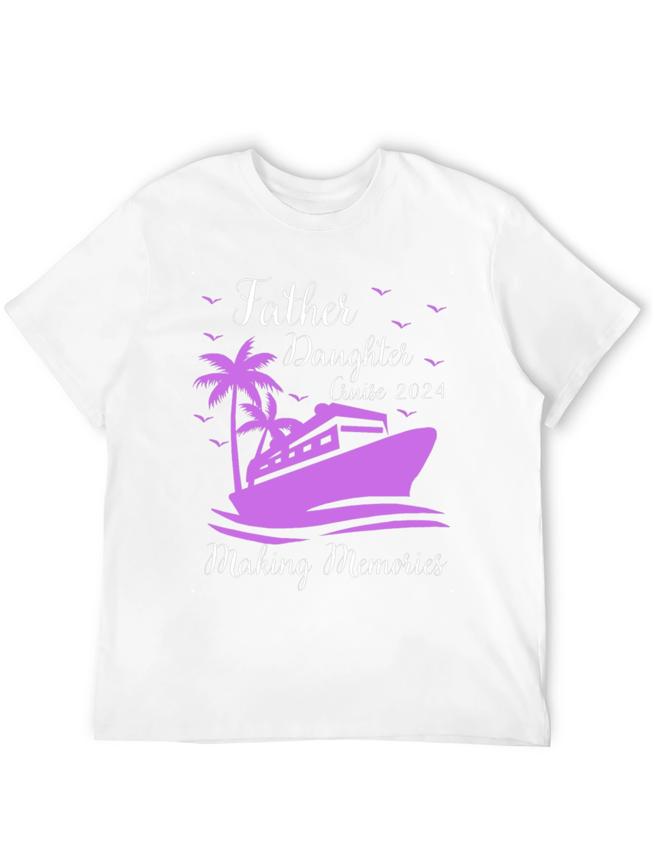 Black Father Daughter Cruise 2024 T-Shirt view 12