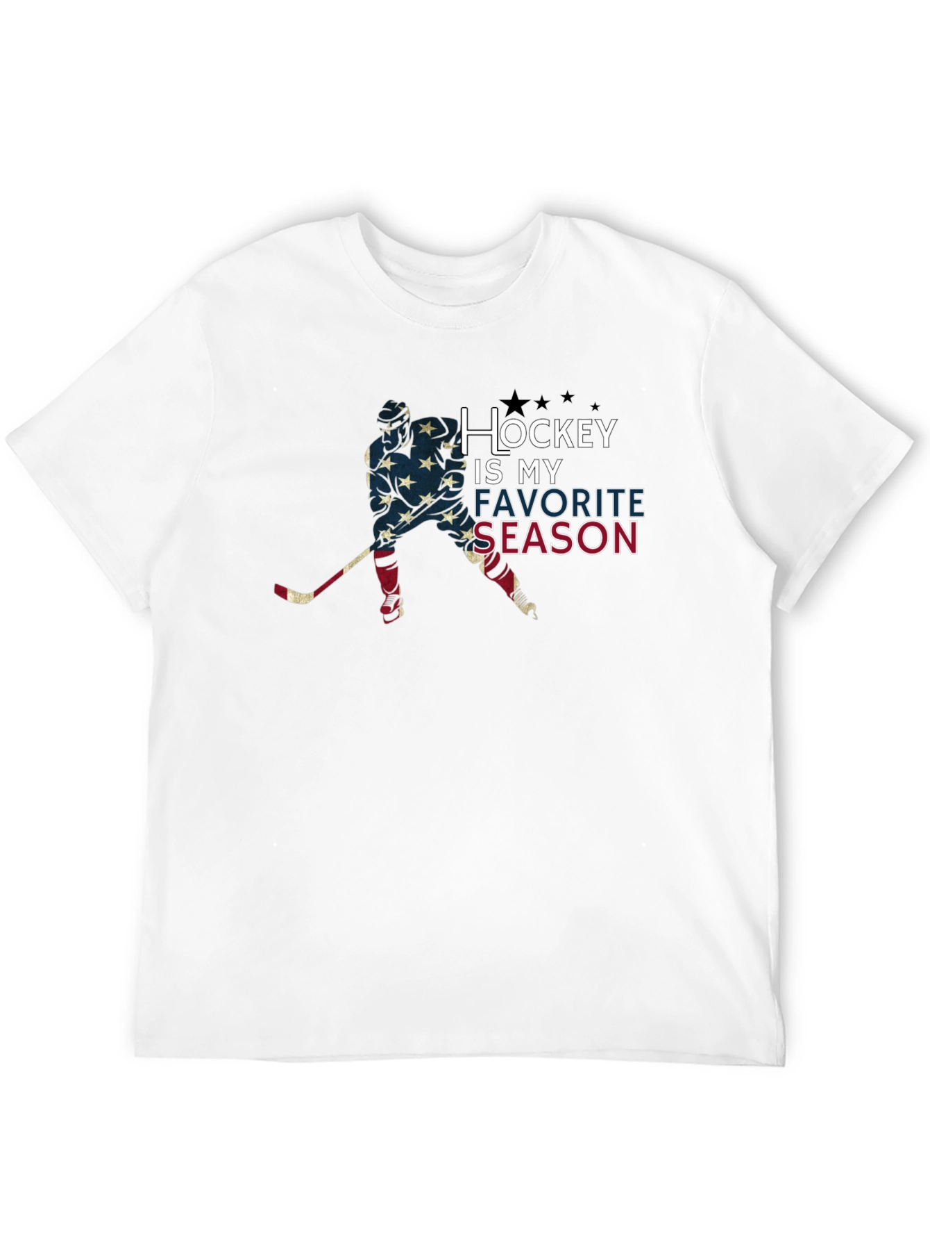 Black Hockey Is My Favorite Season T-Shirt - Patriotic Hockey Tee view 12