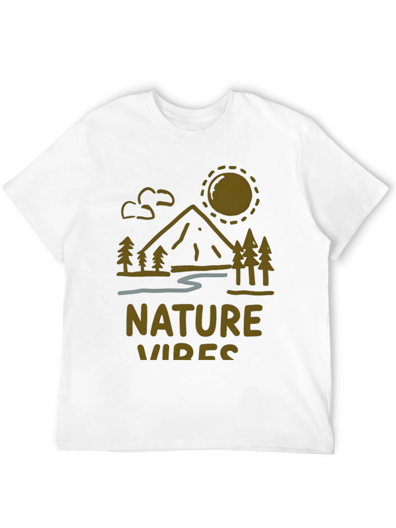 Black Nature Vibes Graphic Tee - Mountain Scene view 12