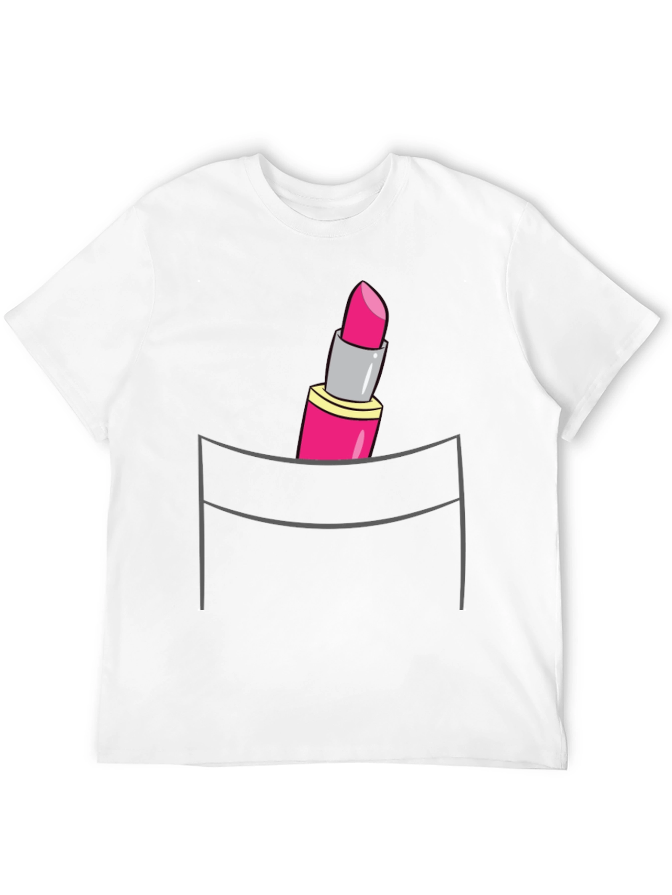 Black Lipstick Pocket T-Shirt - Trendy Graphic Tee view 12