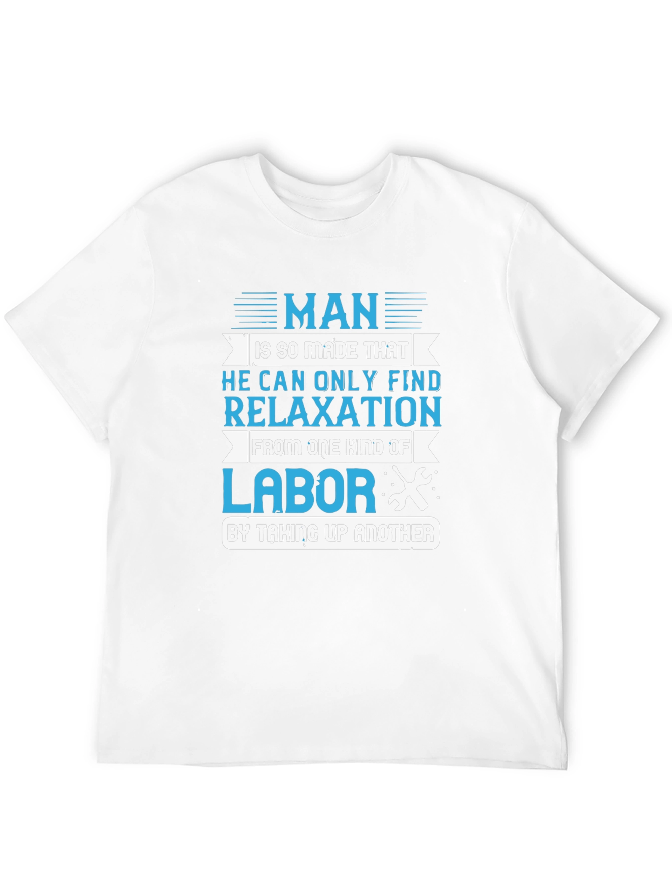 Black Man's Relaxation Labor Graphic T-Shirt view 12
