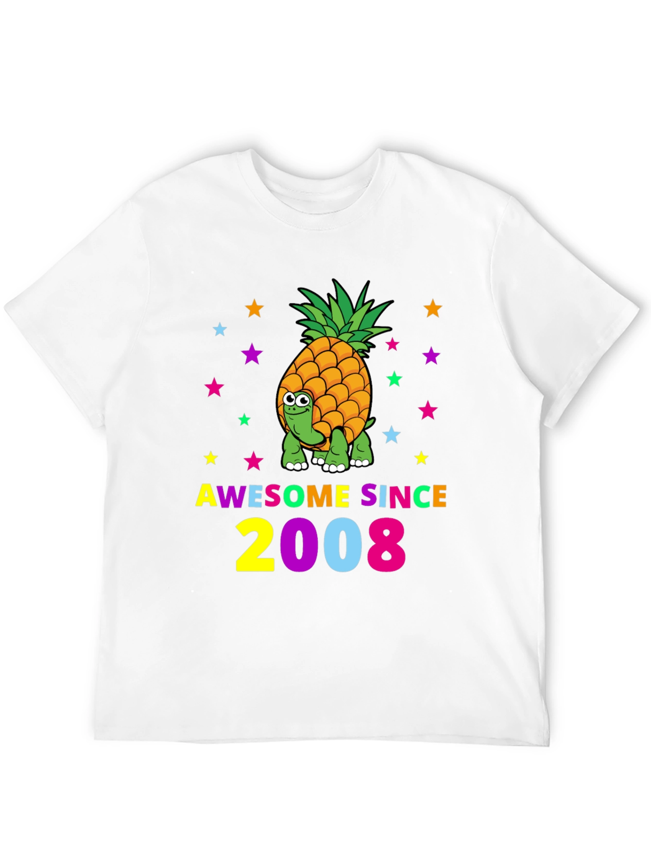 Black Awesome Since 2008 Turtle-Pineapple Graphic Tee view 12