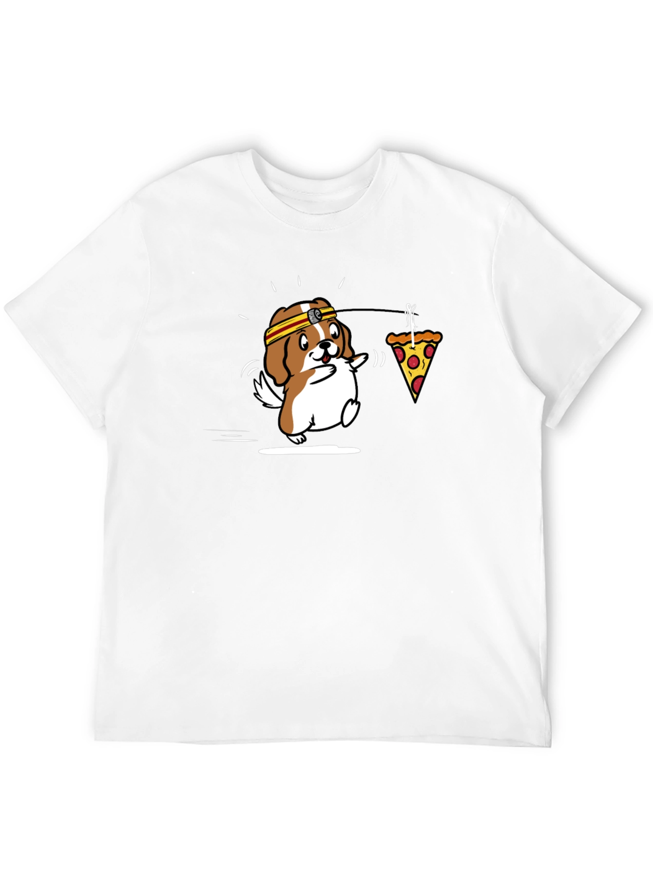 Black Dog Pizza Headband T-Shirt view 12