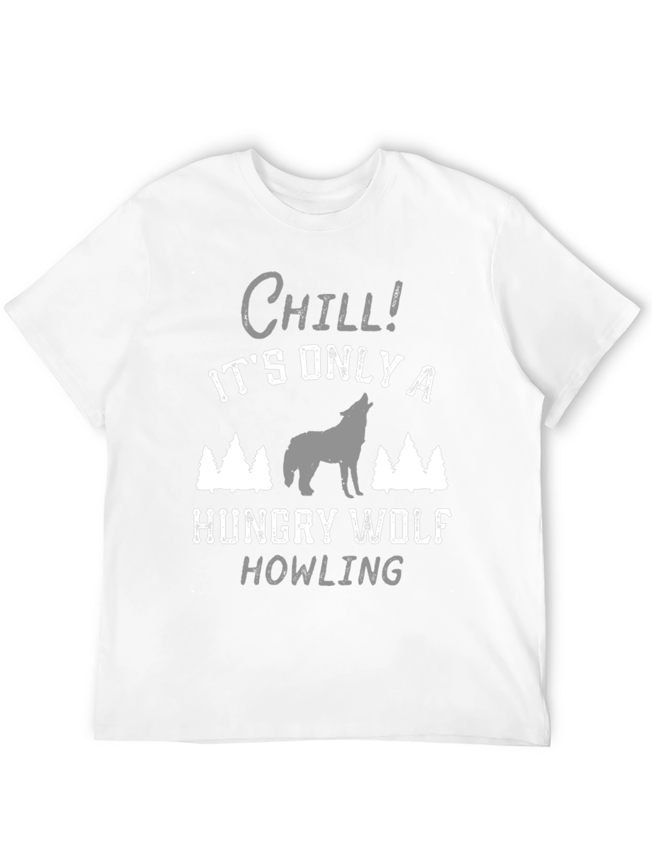 Black Chill! Hungry Wolf Howling Tee - Black view 12