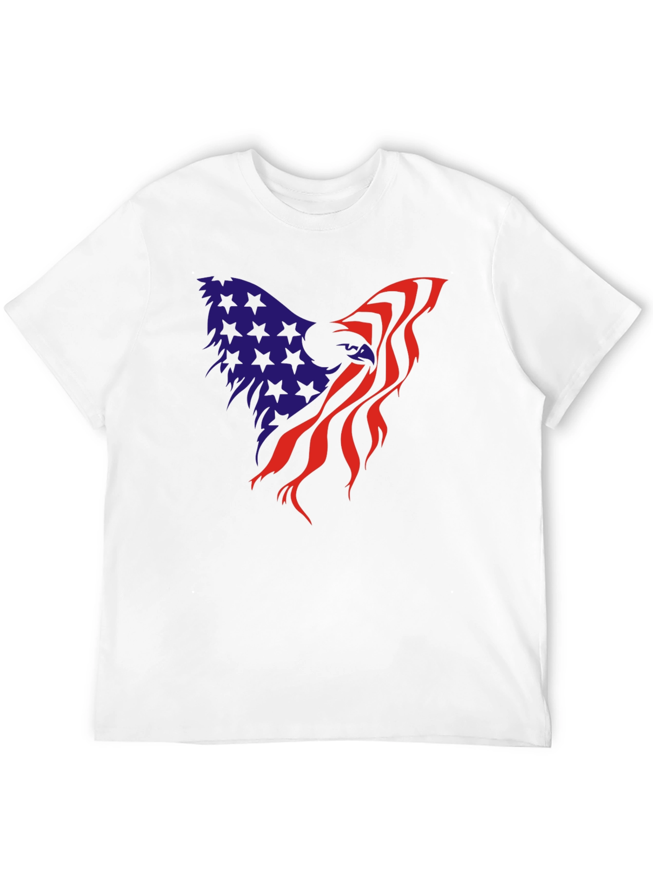 Black American Flag Eagle Graphic Tee - Patriot T-Shirt view 12