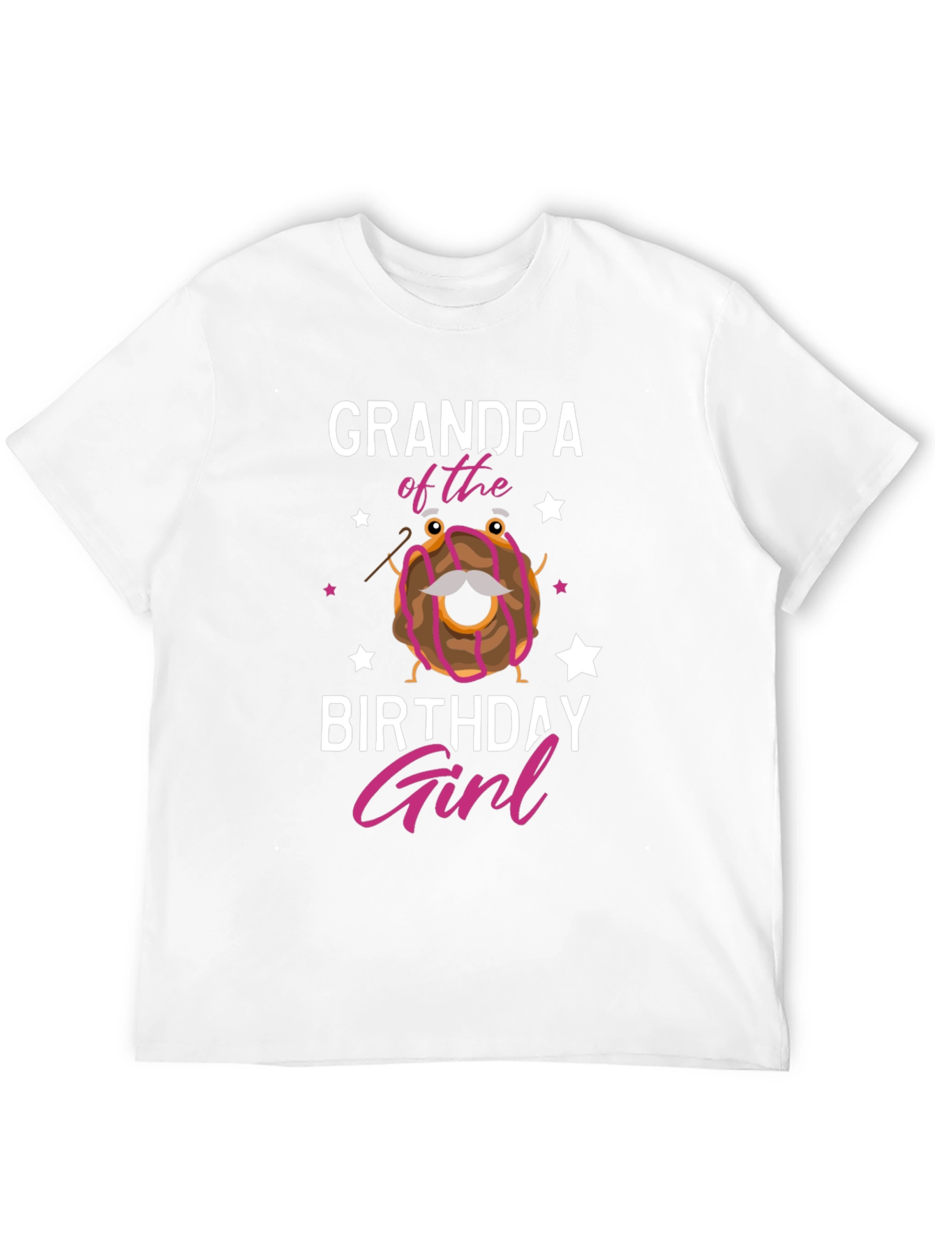 Black Grandpa of the Birthday Girl T-Shirt, Novelty Donut Tee view 12