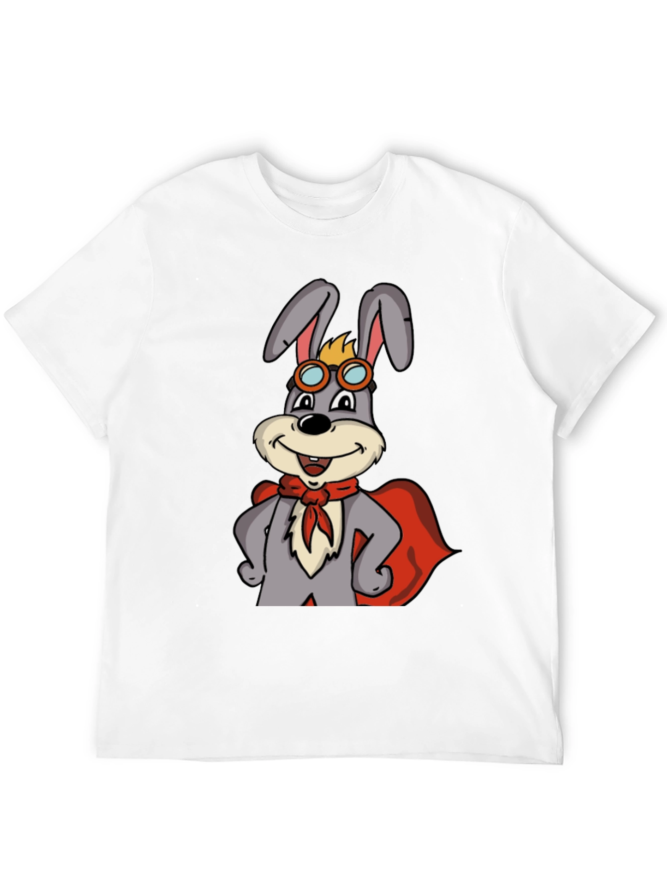 Black Superhero Rabbit T-Shirt view 12