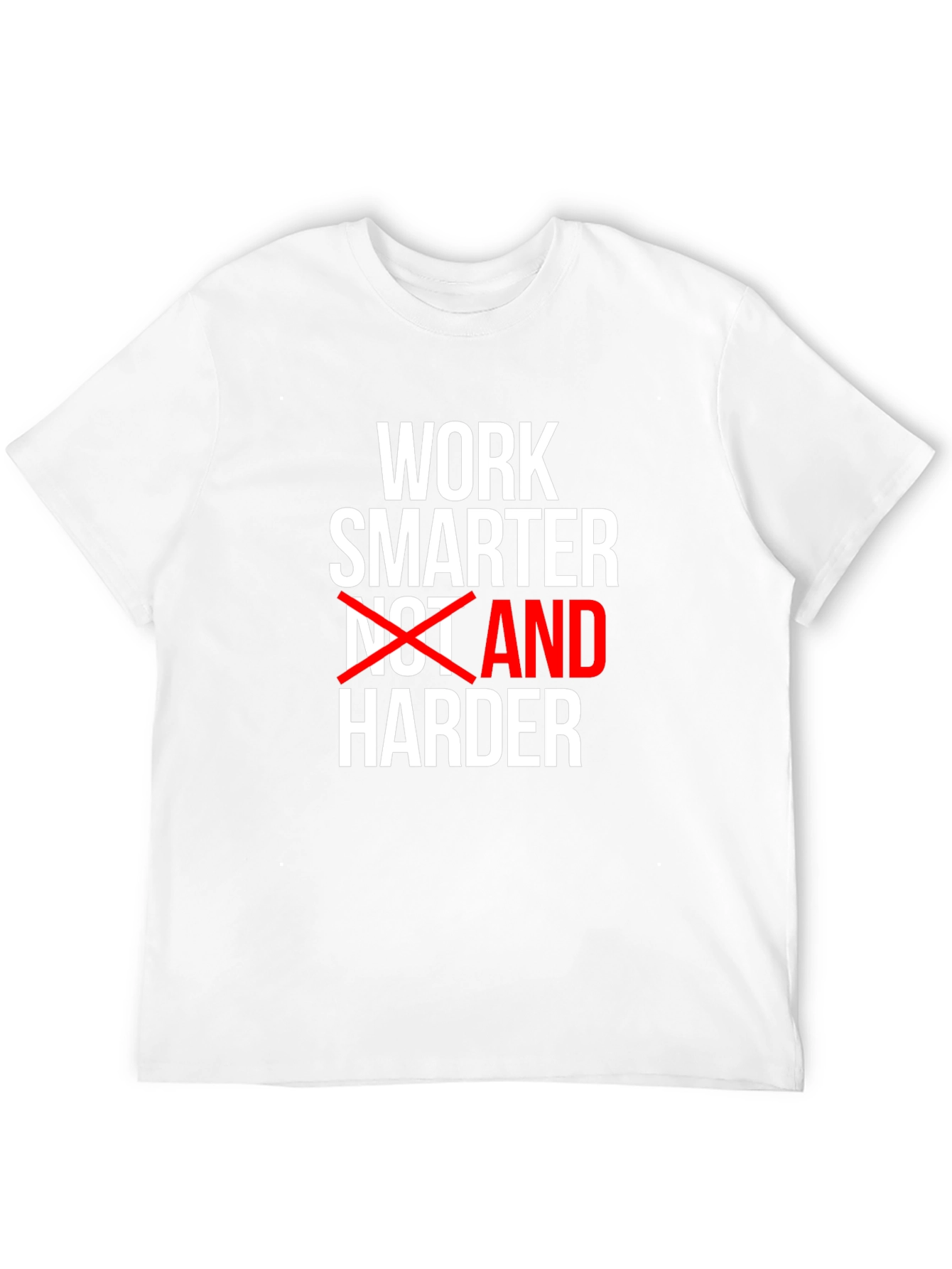 Black Work Smarter Motivational T-Shirt view 12