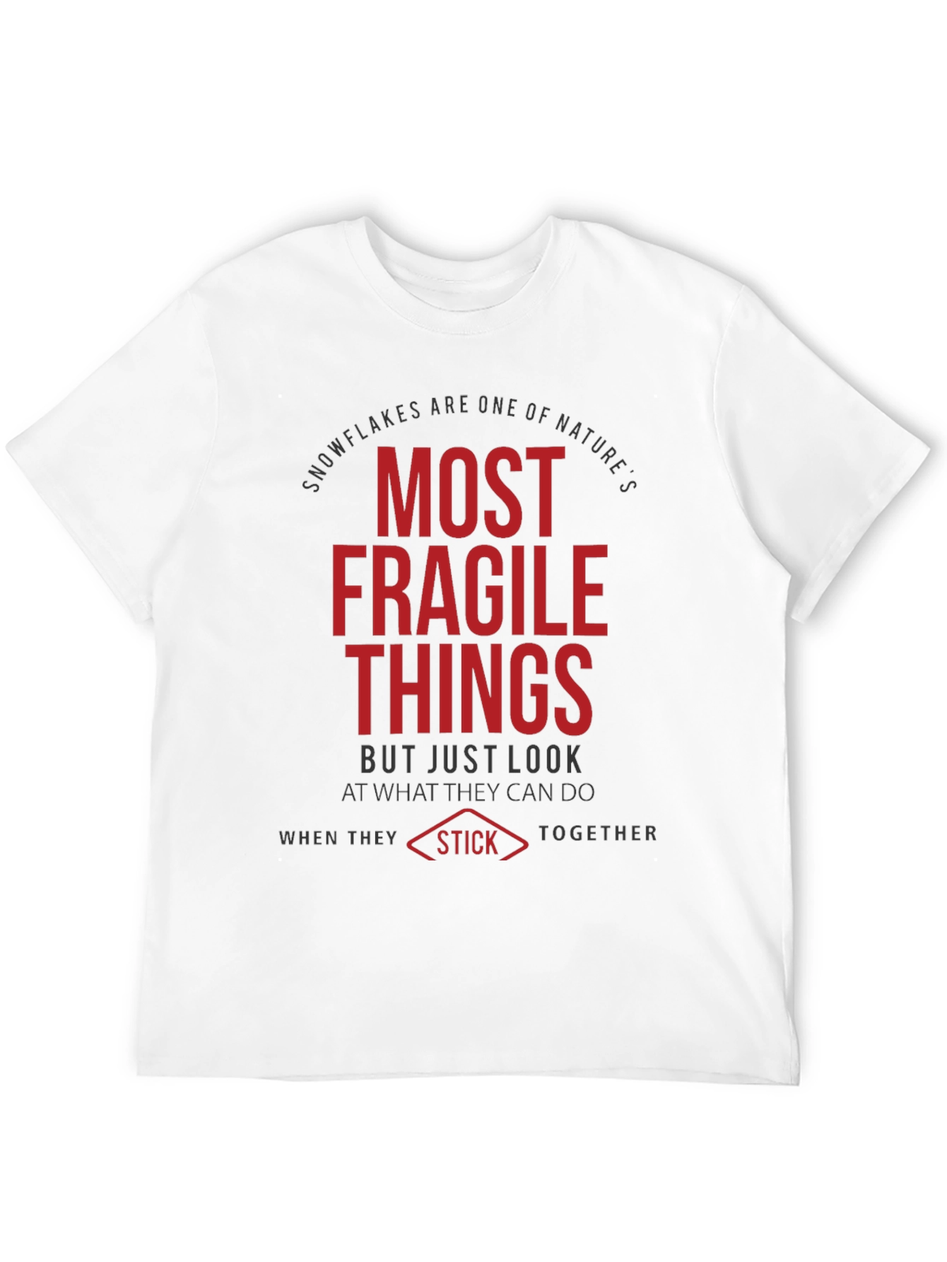 Black Fragile Things T-Shirt - Black Crew Neck view 12