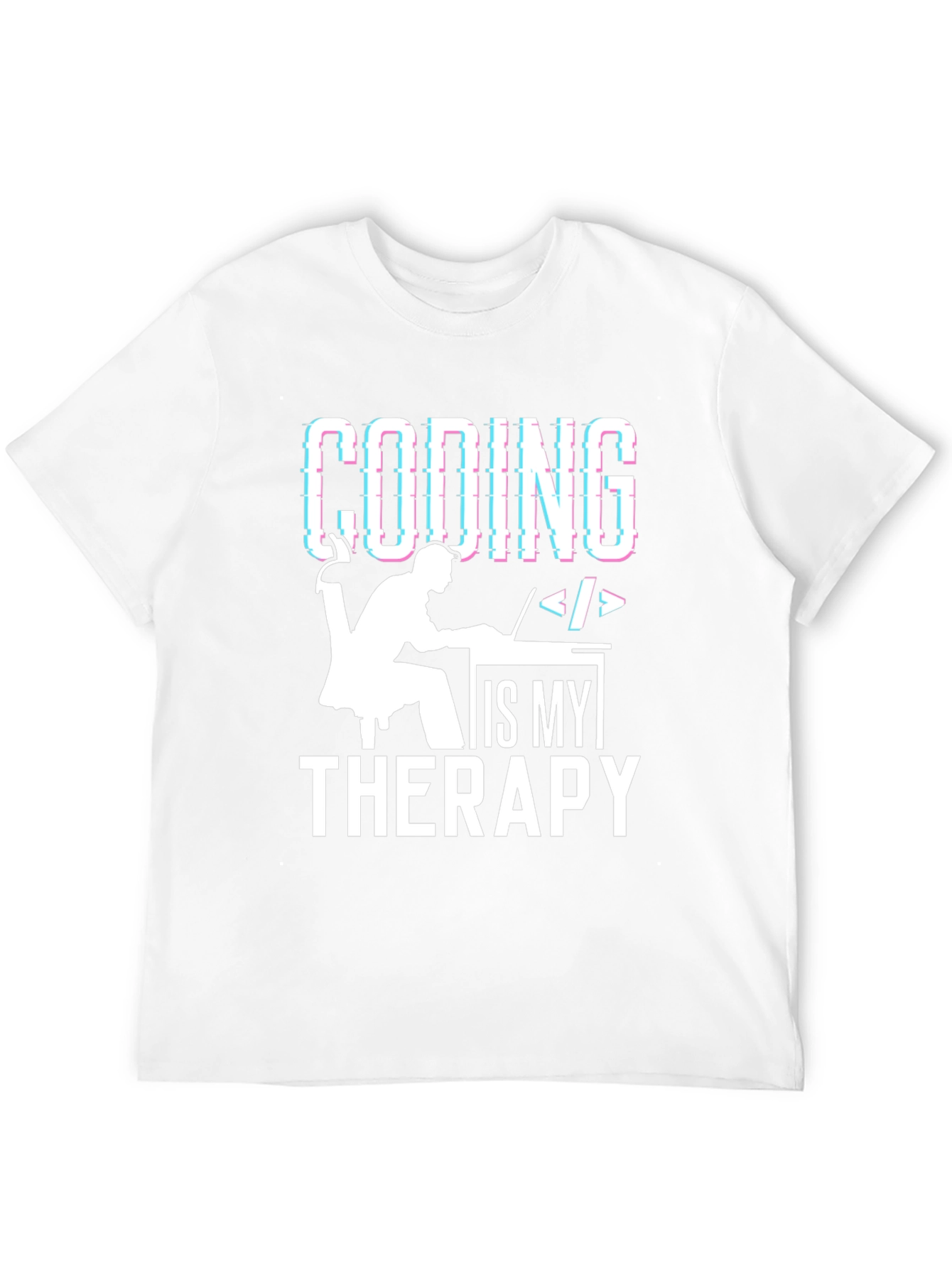 Black Coding is My Therapy T-Shirt Programmer Gift view 12