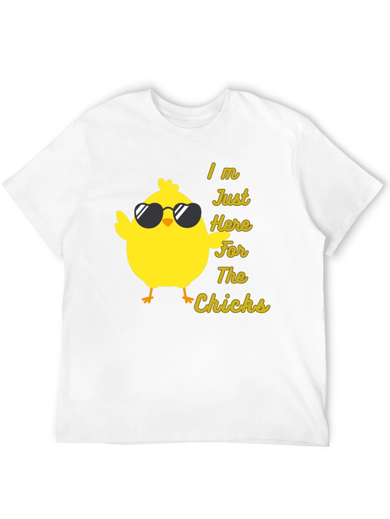 Black Funny Chicken T-Shirt - I'm Just Here for the Chicks view 12