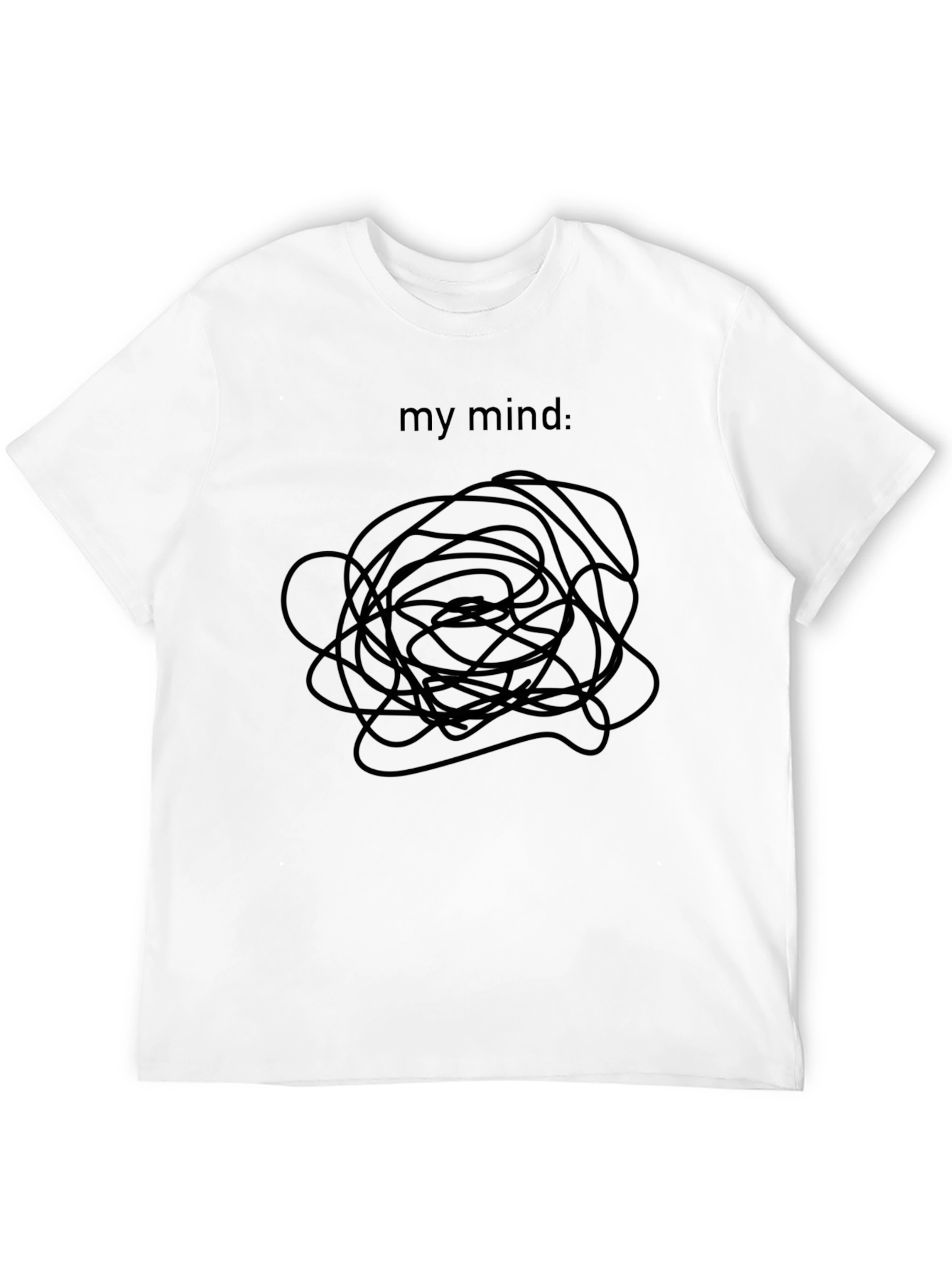 Black My Mind Black T-Shirt - Tangled Mess Graphic Tee view 12