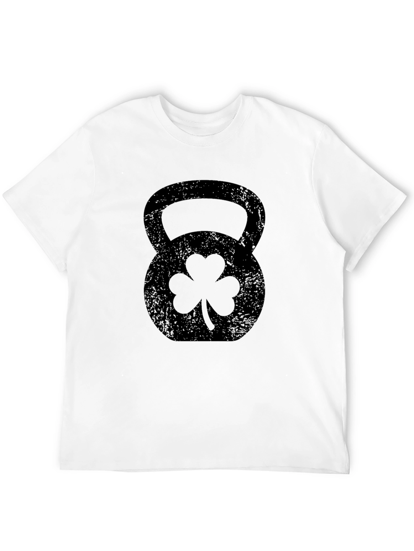 Black St. Patrick's Day Kettlebell Black T-Shirt view 12