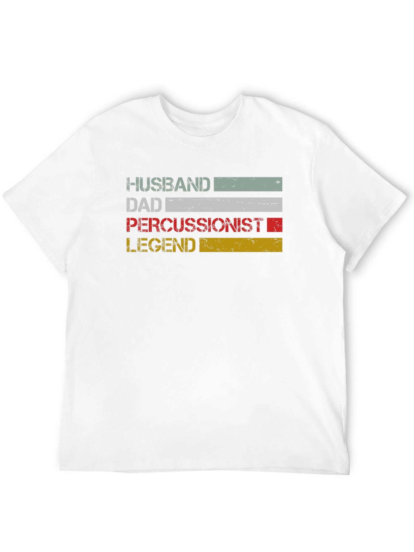 Black Husband Dad Percussionist Legend T-Shirt view 12