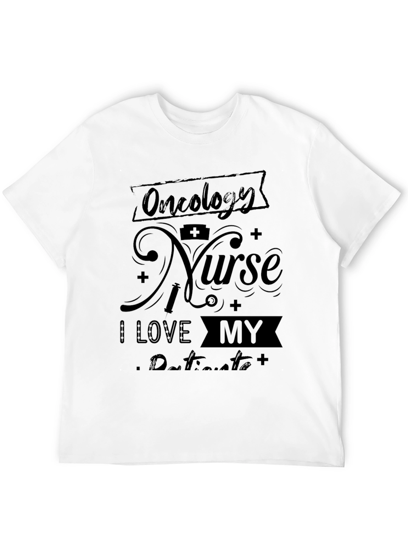 Black Oncology Nurse I Love My Patients T-Shirt view 12