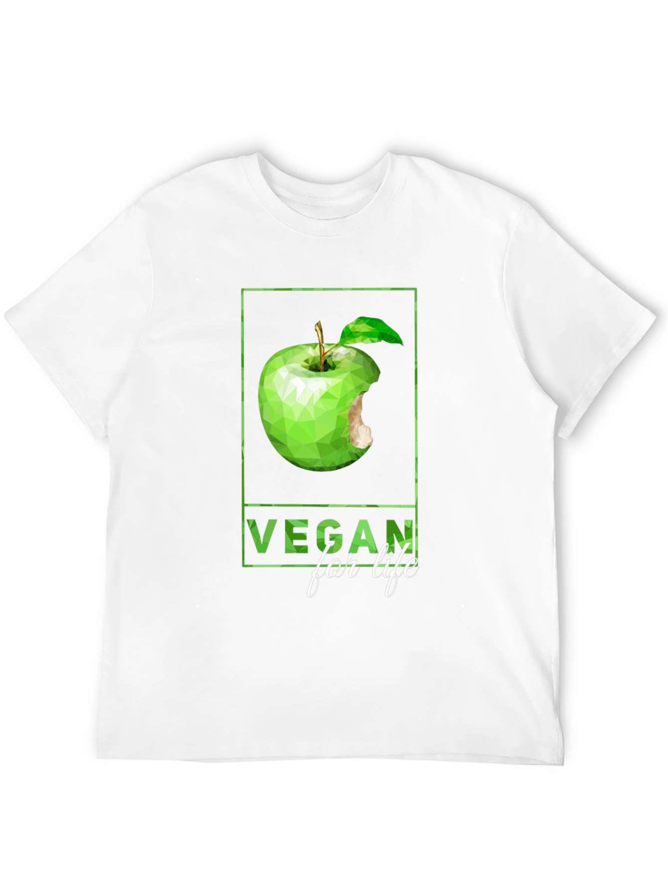 Black Vegan for Life Graphic Tee - Apple Design view 12