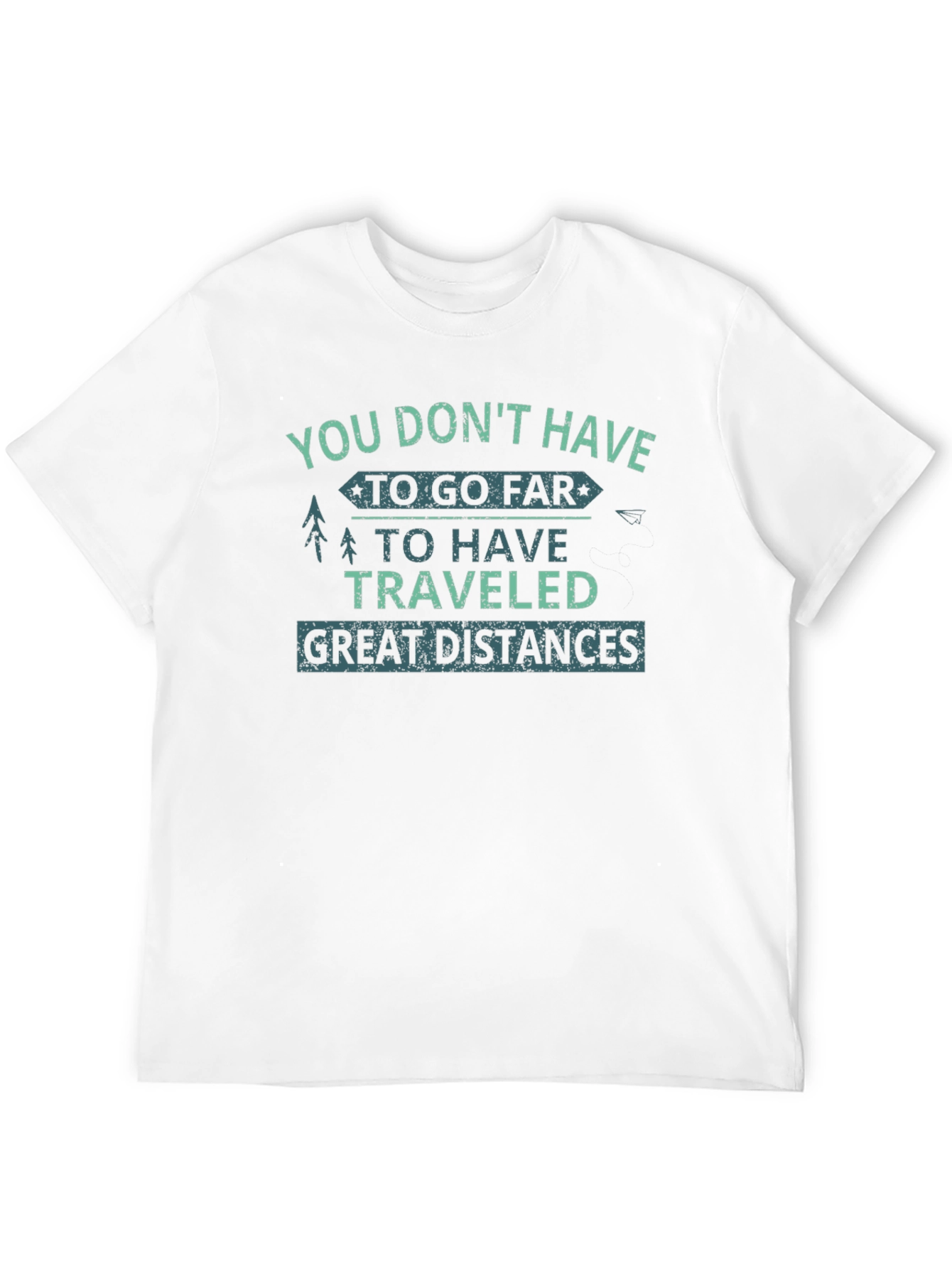 Black Travel Distances Graphic Print T-Shirt view 12