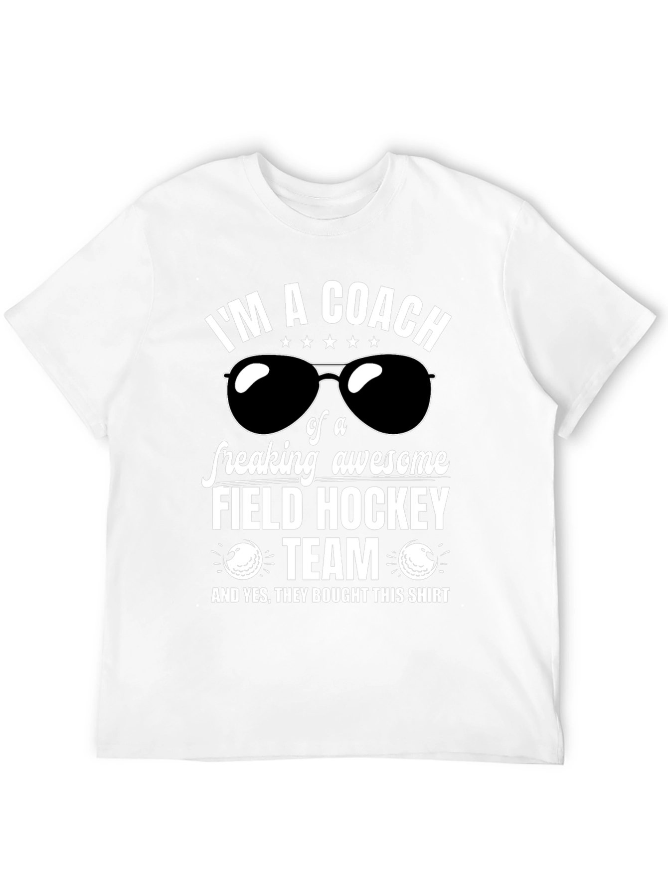 Black Field Hockey Coach T-Shirt - Awesome Team Gift view 12