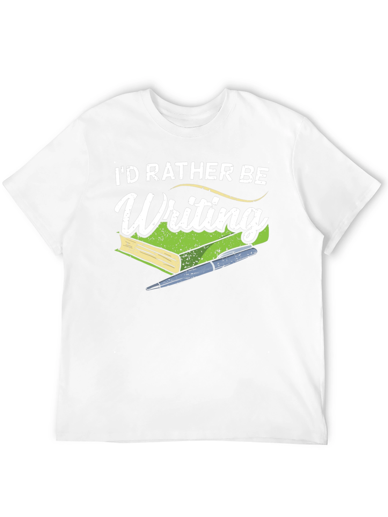 Black I'd Rather Be Writing T-Shirt - Book Lover Tee view 12