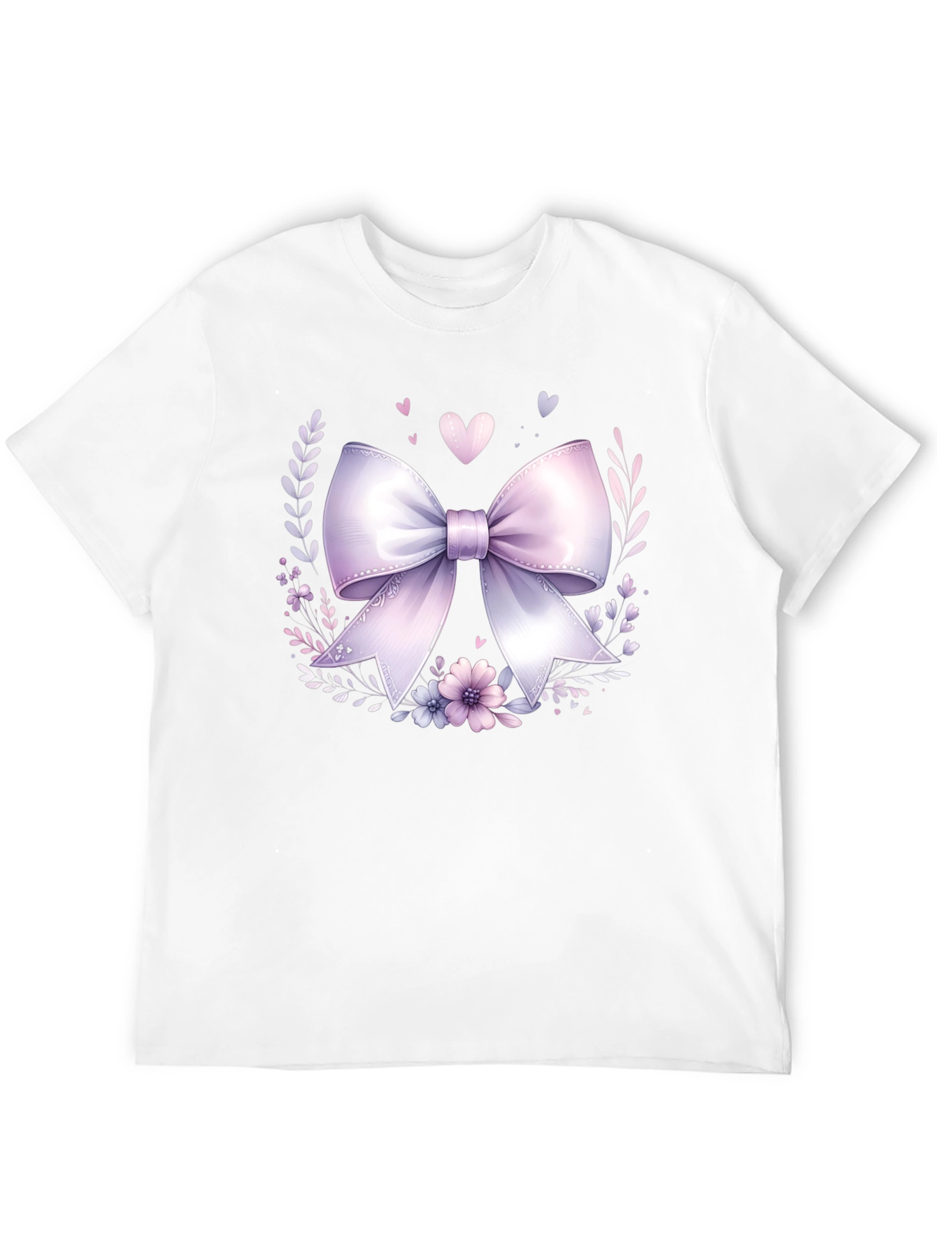Floral Bow Graphic Tee - Stylish Casual Wear - 12