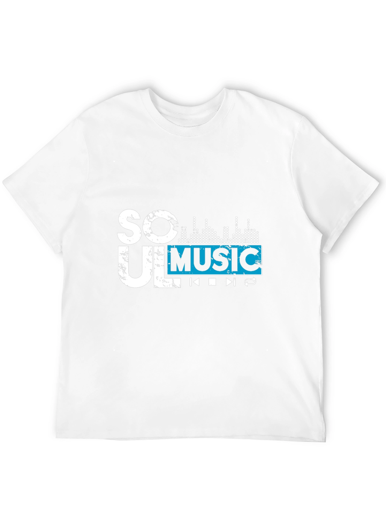 Black Soul Music Graphic Tee - Black Short Sleeve Casual Shirt view 12