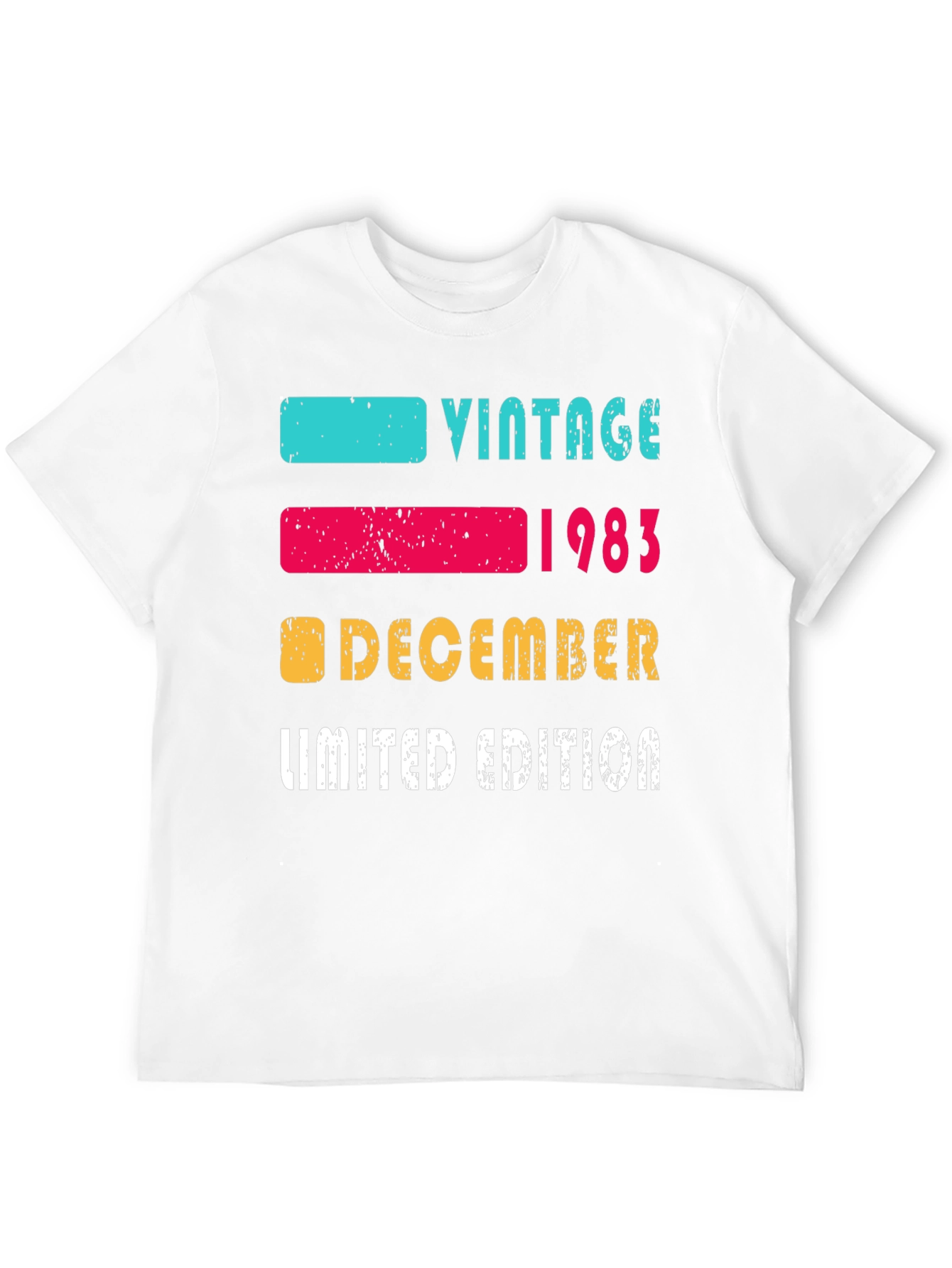 Black Vintage 1983 December Limited Edition T-Shirt view 12