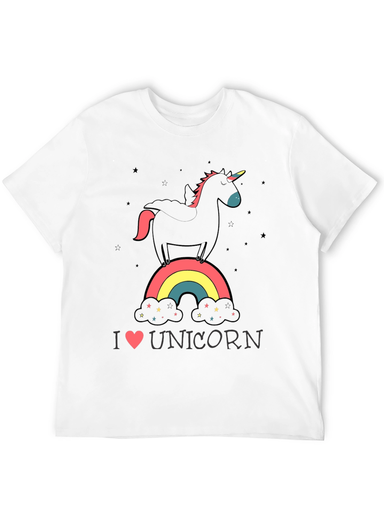 Black I Heart Unicorn T-Shirt view 12