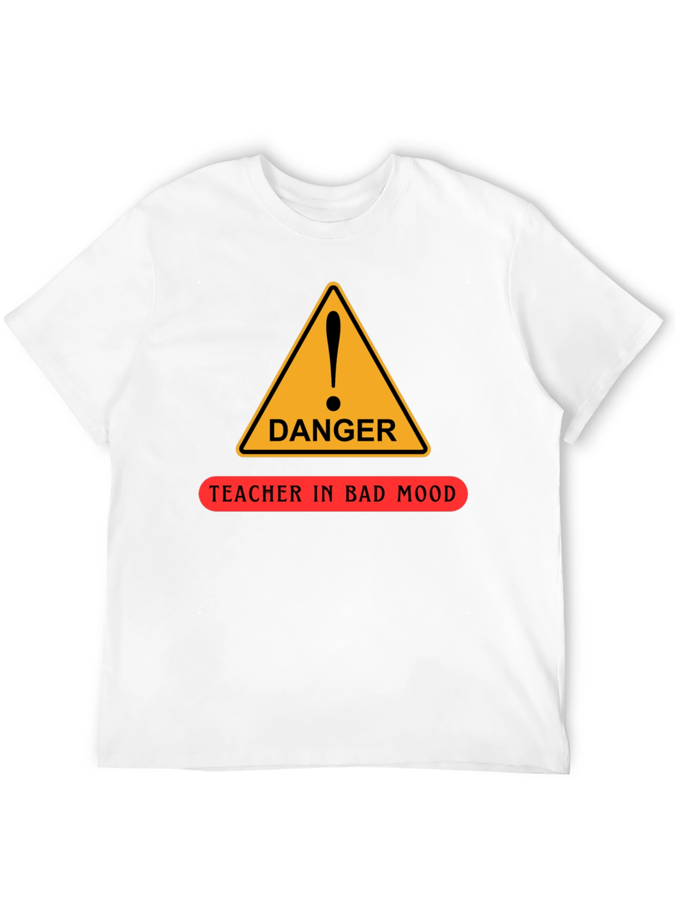 Black Danger Teacher in Bad Mood Funny T-Shirt view 12