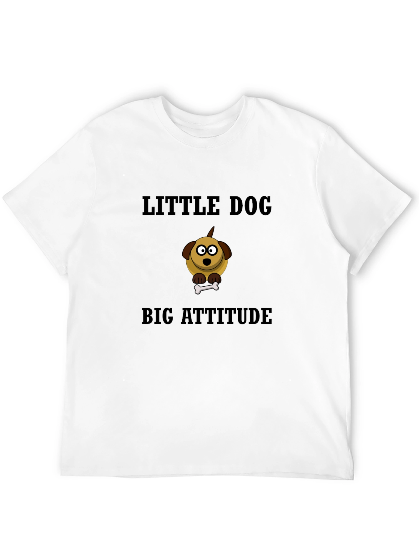 Black Little Dog Big Attitude Graphic T-Shirt view 12