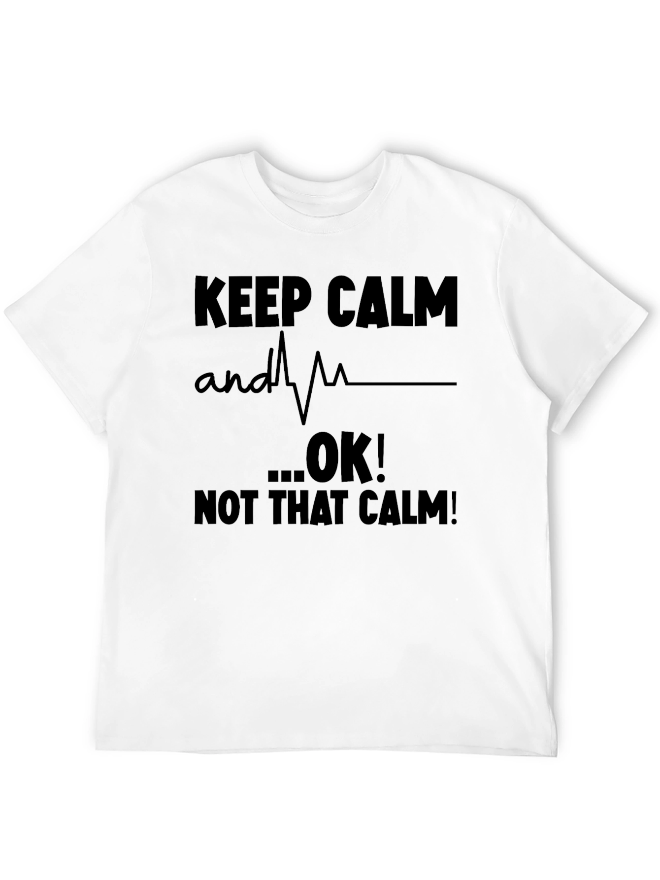 Black Keep Calm...OK! Men's Graphic T-Shirt view 12
