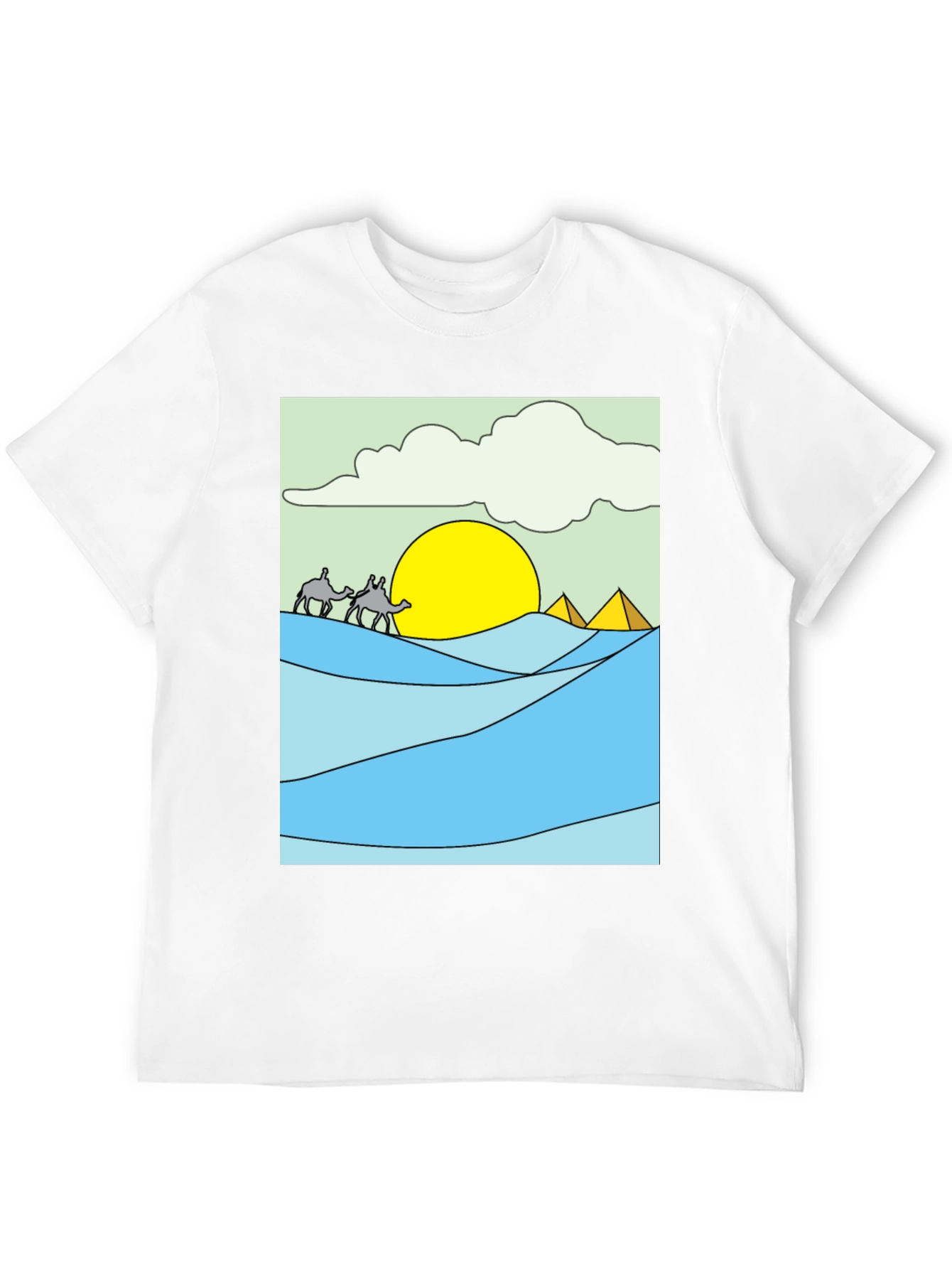 Black Egyptian Desert Graphic Tee view 12