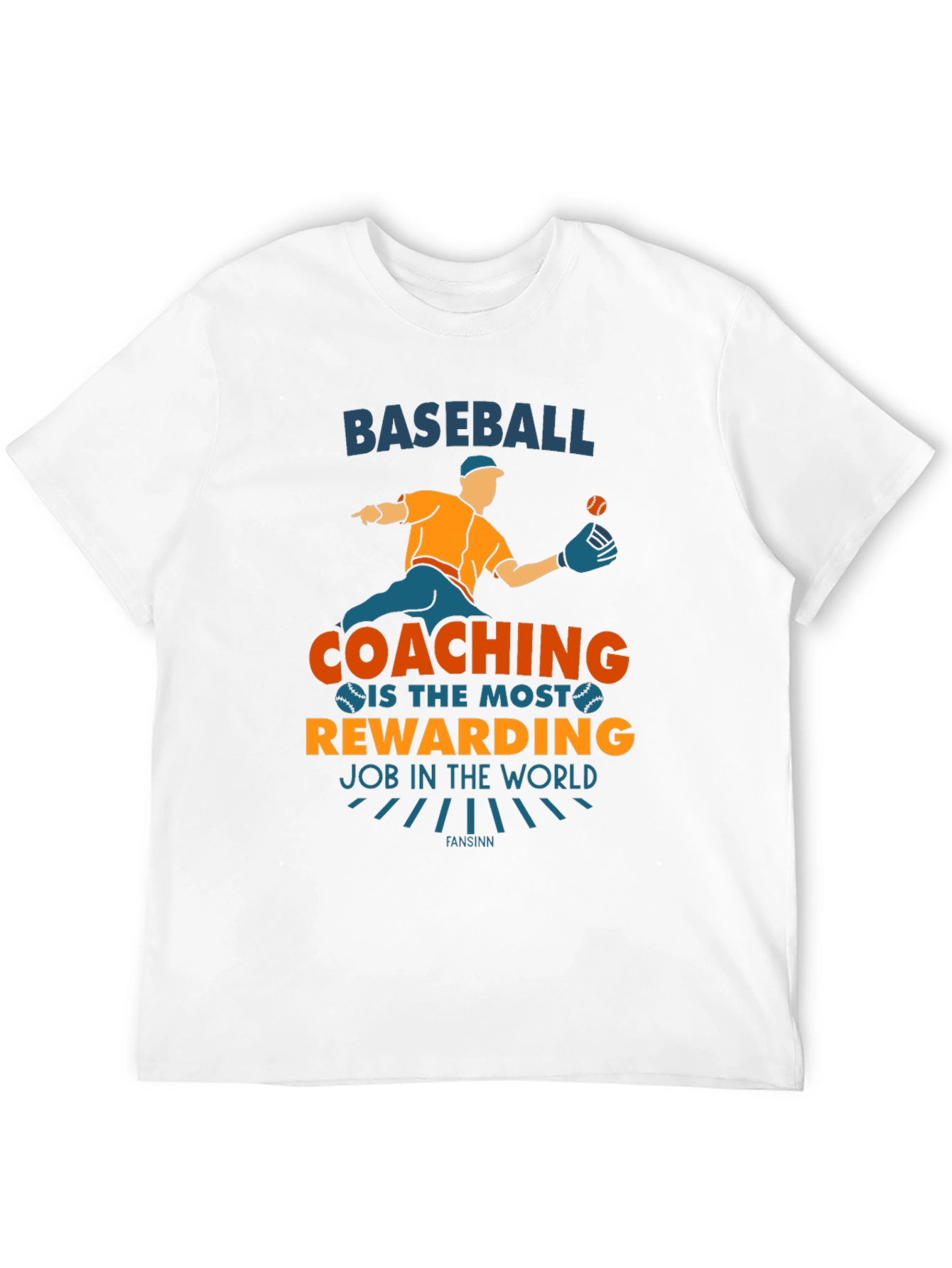 Black Baseball Coaching T-Shirt: Most Rewarding Job Graphic Tee view 12