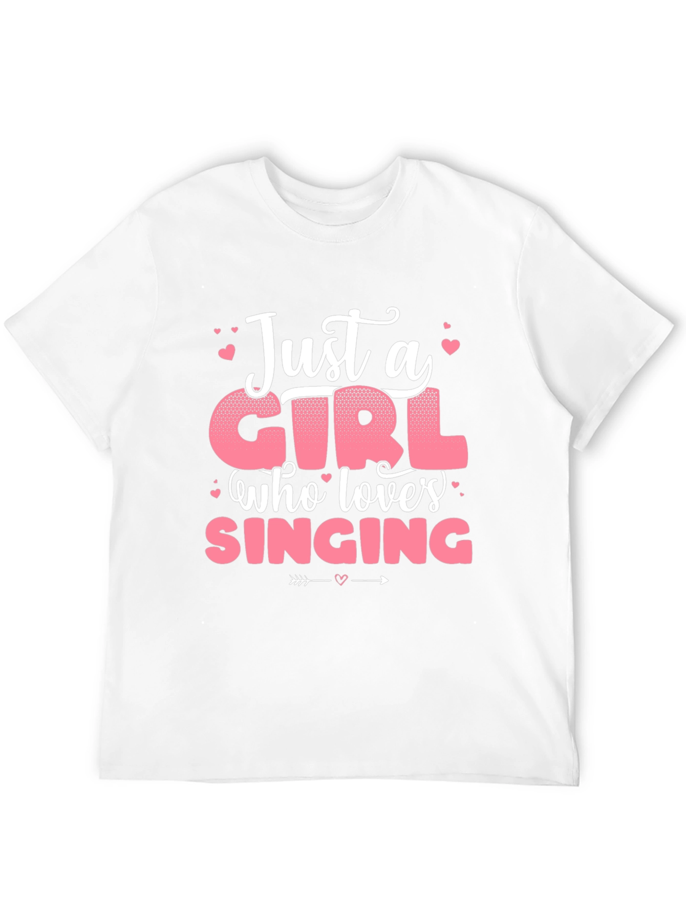 Black Just a Girl Who Loves Singing T-Shirt view 12