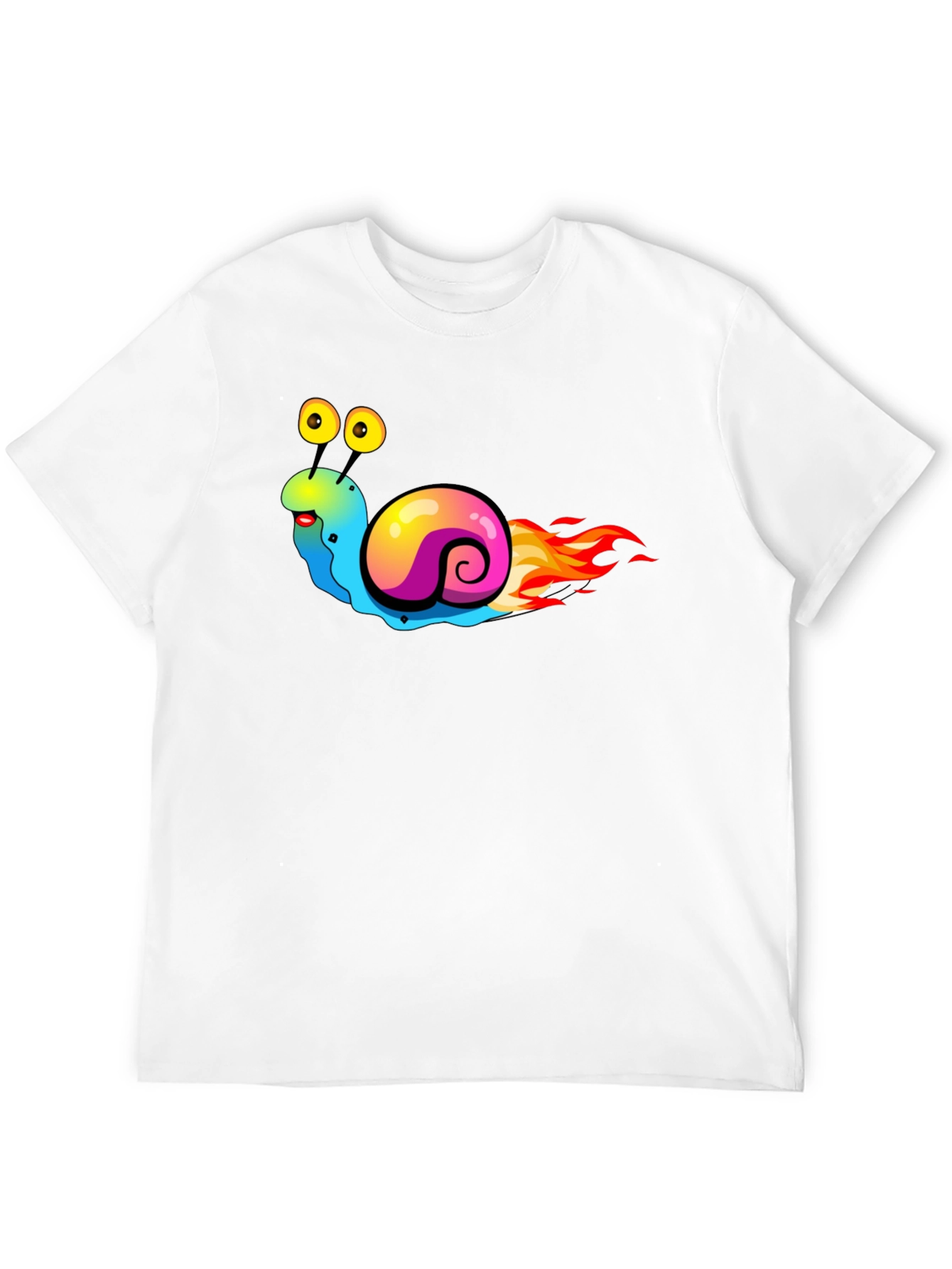 Black Funny Fast Snail Graphic Tee - Black Cotton Shirt view 12