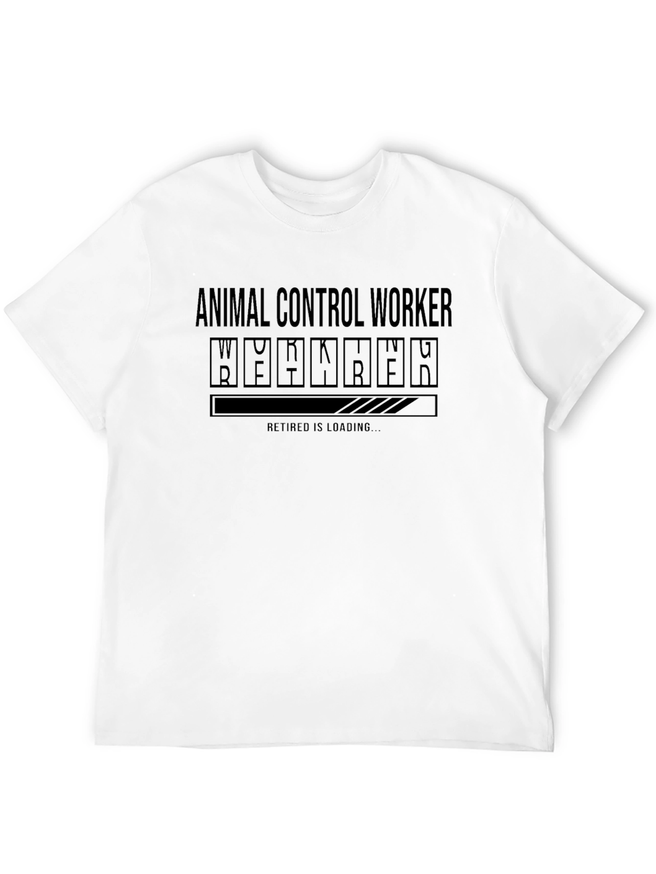 Black Animal Control Worker Retirement Loading T-Shirt view 12