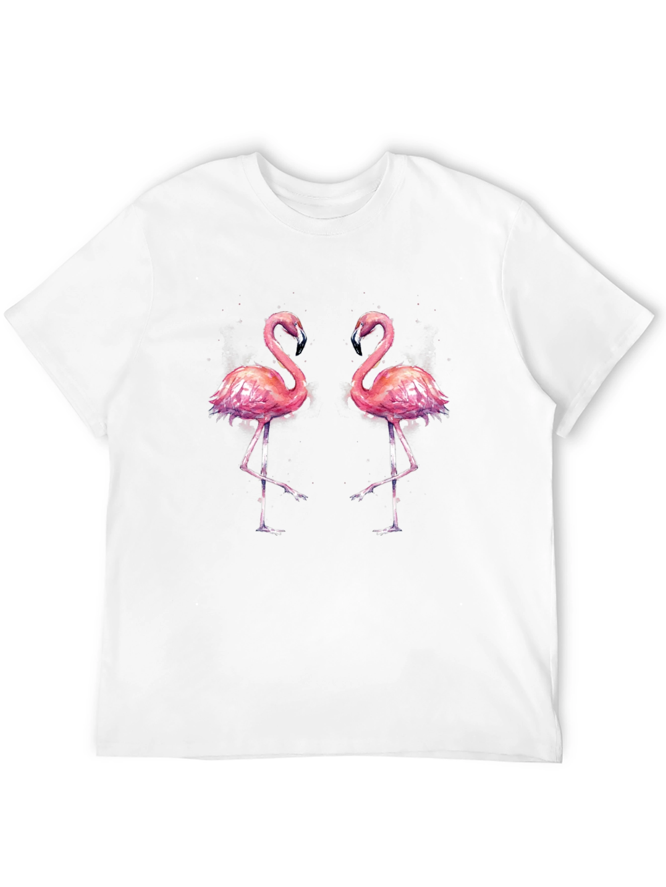 Black Flamingo Graphic Tee - Black Cotton T-Shirt view 12