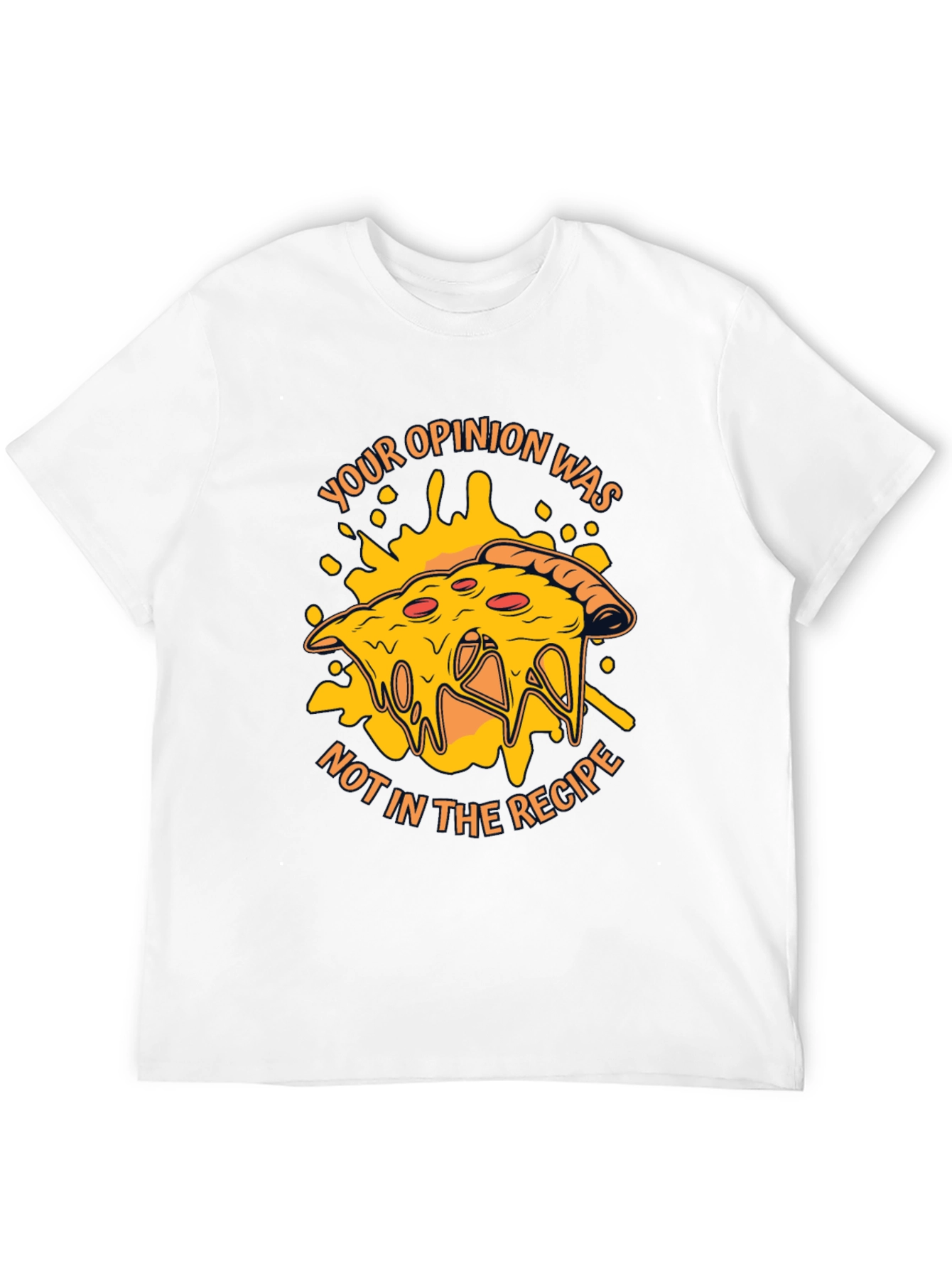 Black Pizza Opinion T-Shirt - Humorous Graphic Tee view 12
